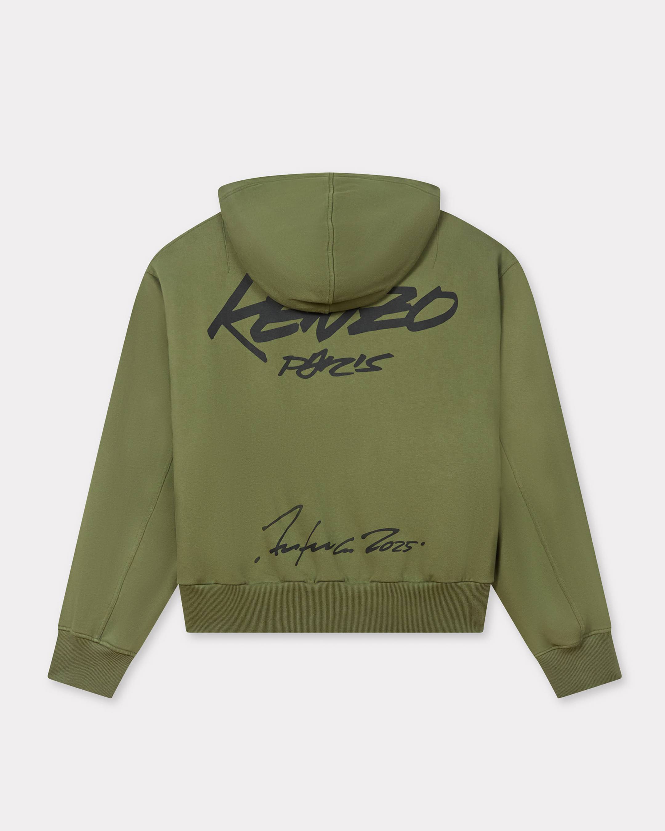 'Kenzo x Futura 2000' boxy full-zip hoodie in cotton