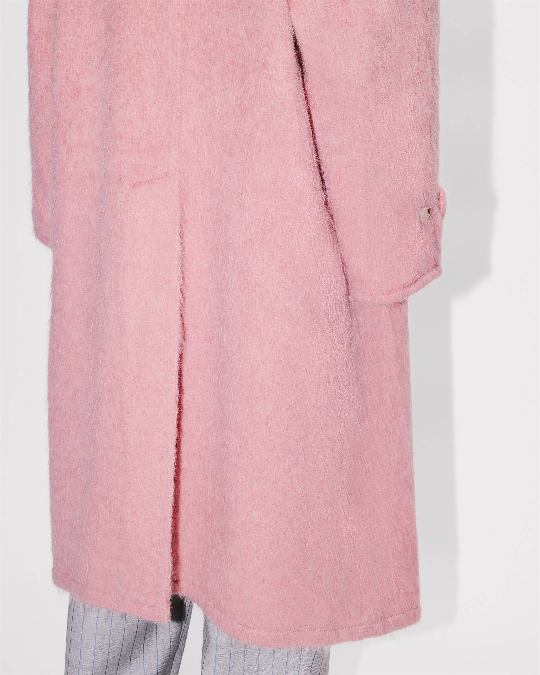Coat hairy wool alpaca and mohair