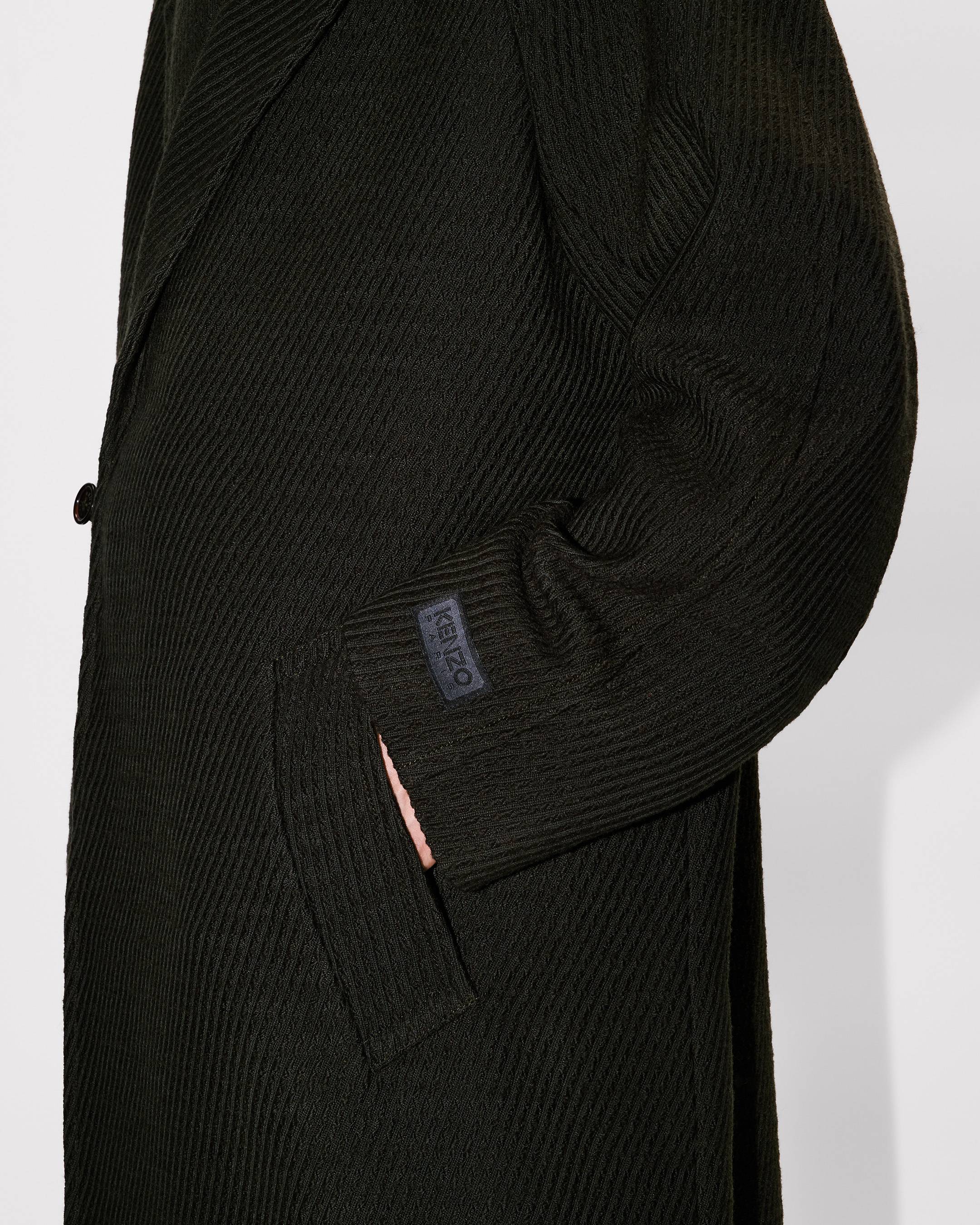 Wrap coat in mixed virgin wool