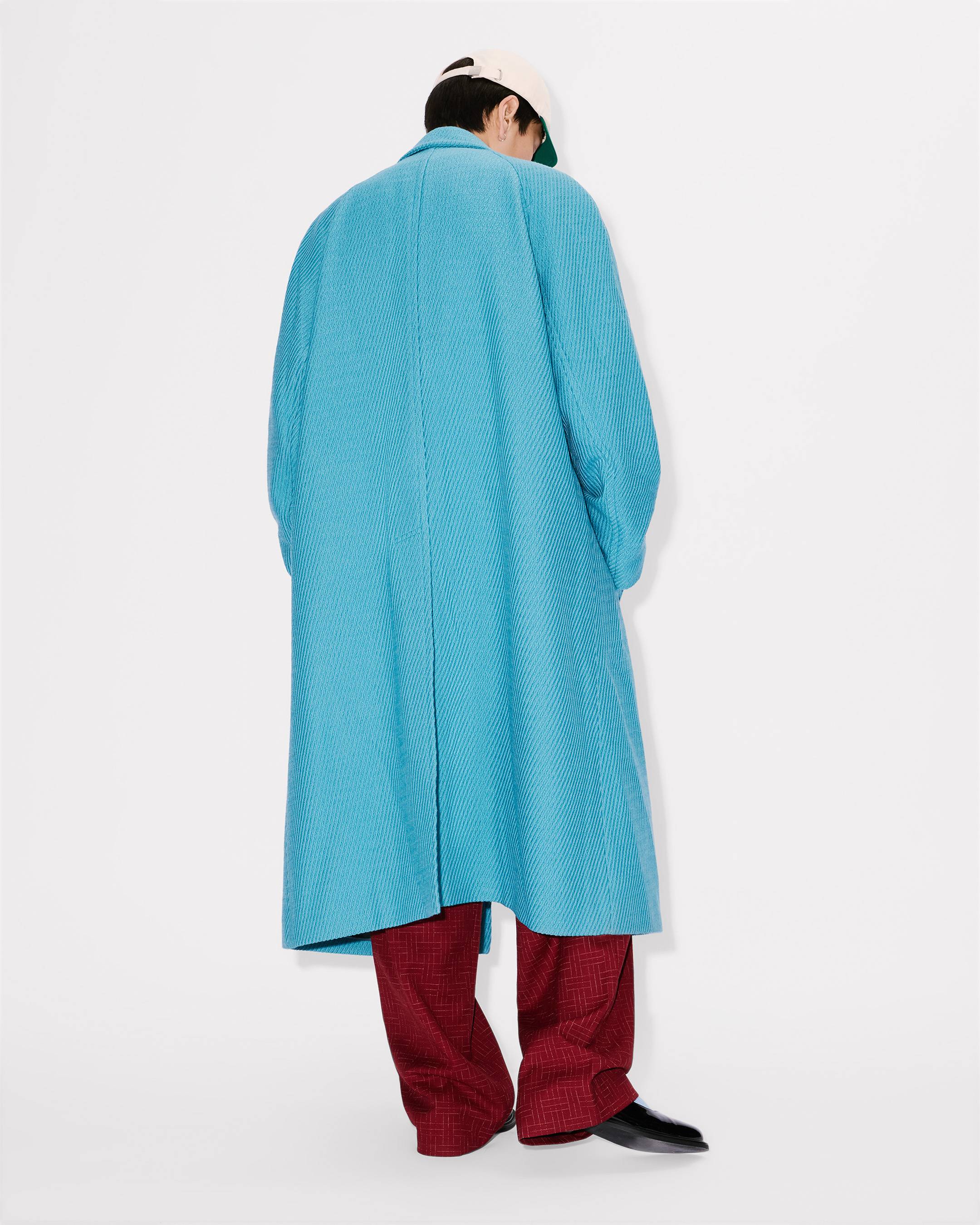 Wrap coat in mixed virgin wool