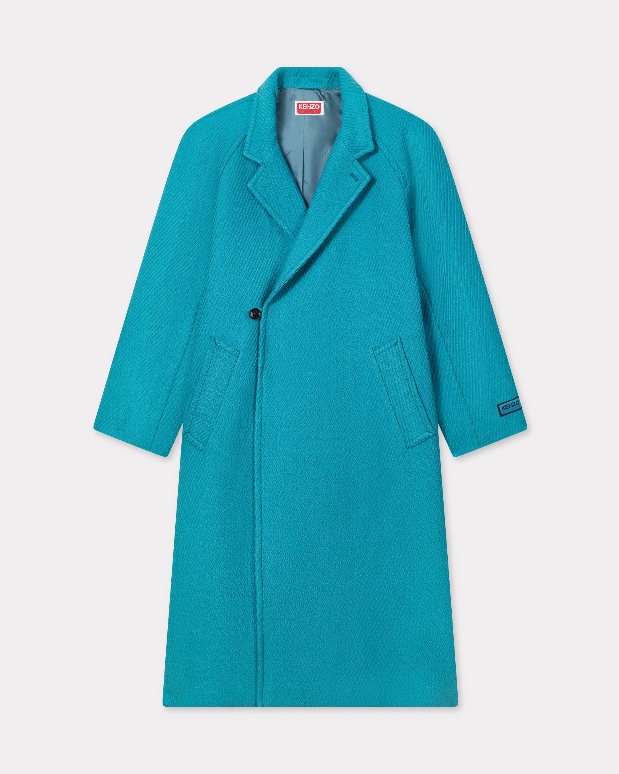 Wrap coat in mixed virgin wool