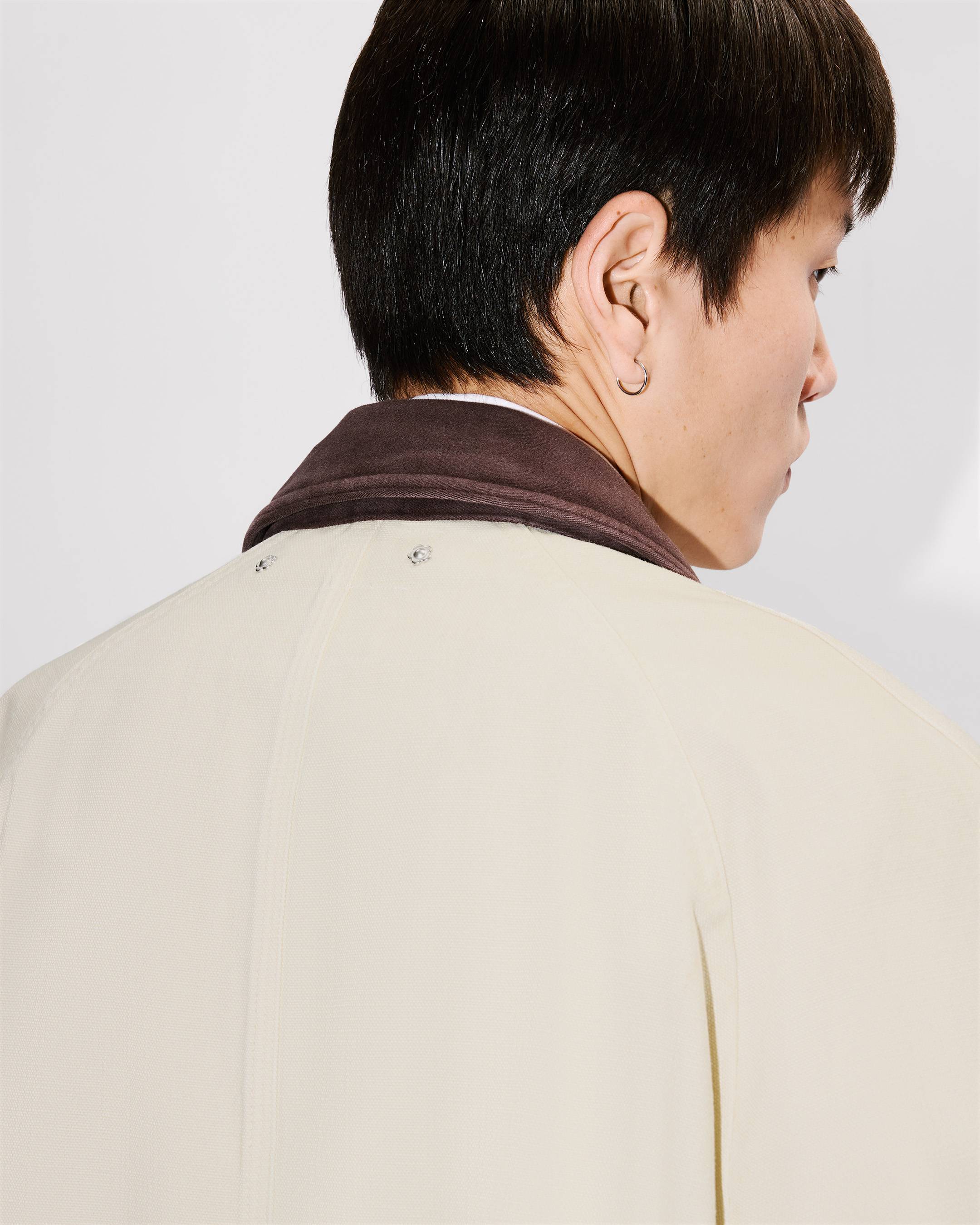 'KENZO Paris Chainstitch' wrap coat washed cotton