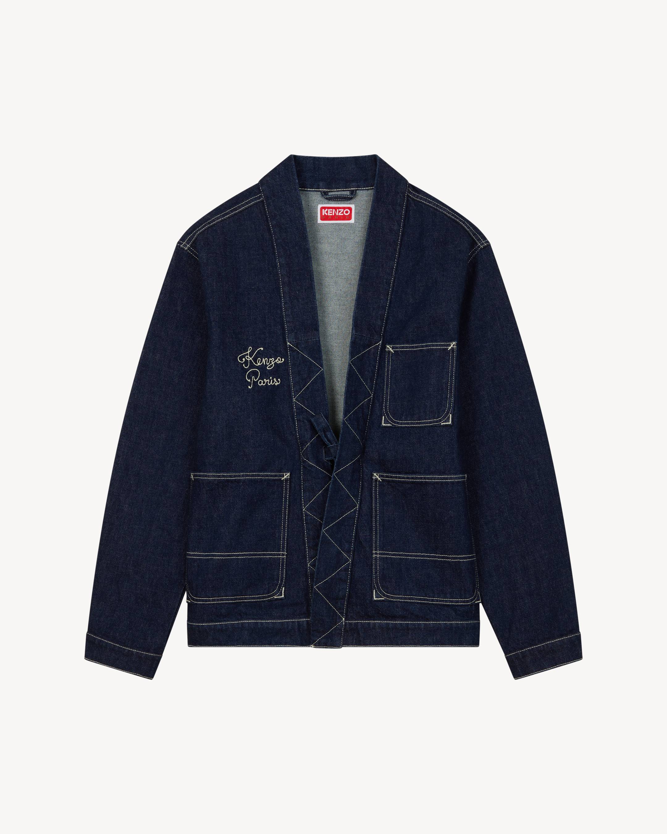 Bestickter Kimono-Jacke aus japanischem Denim