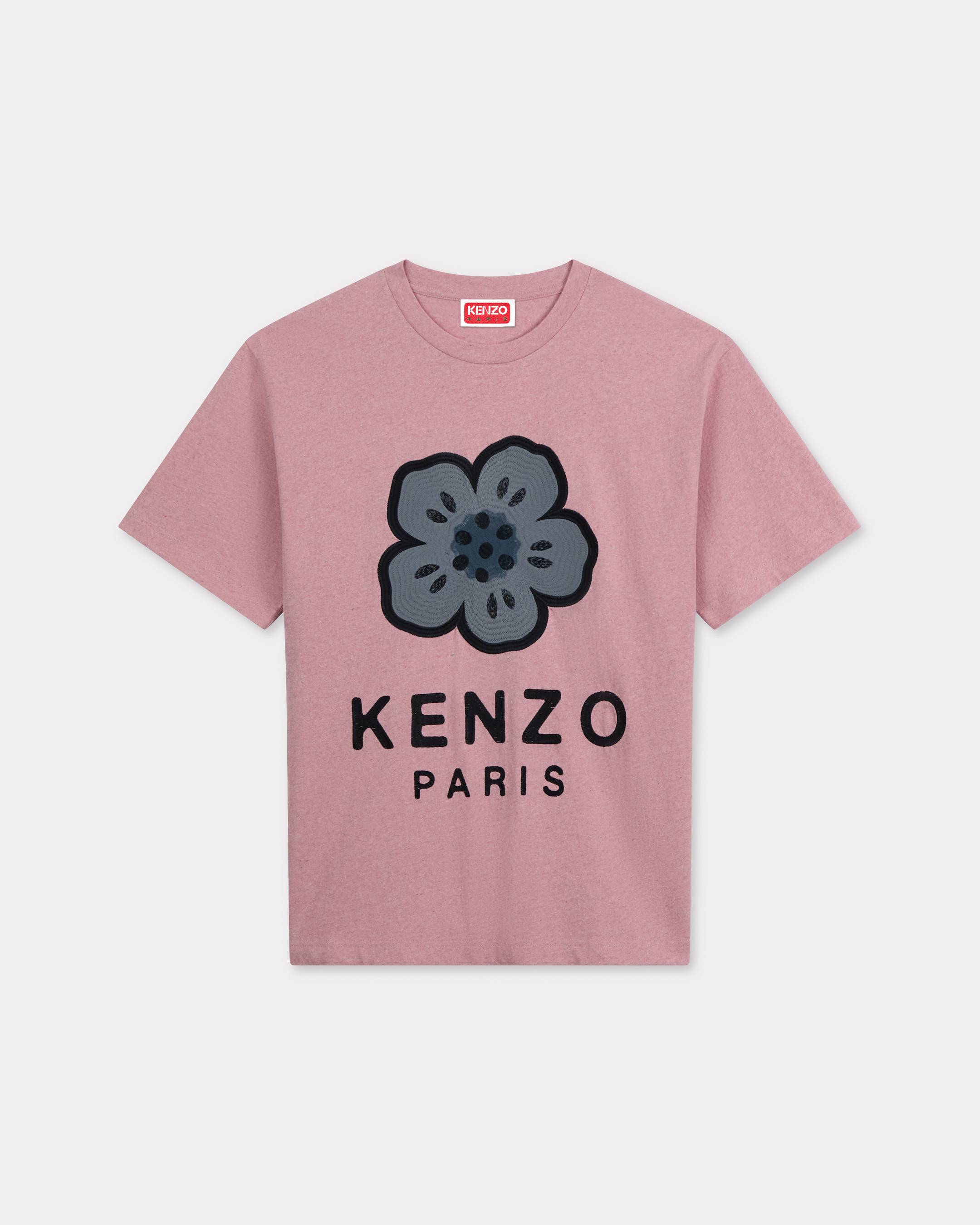 Oversized-T-Shirt mit &bdquo;Boke Flower&ldquo;-Stickerei aus schwerer Baumwolle