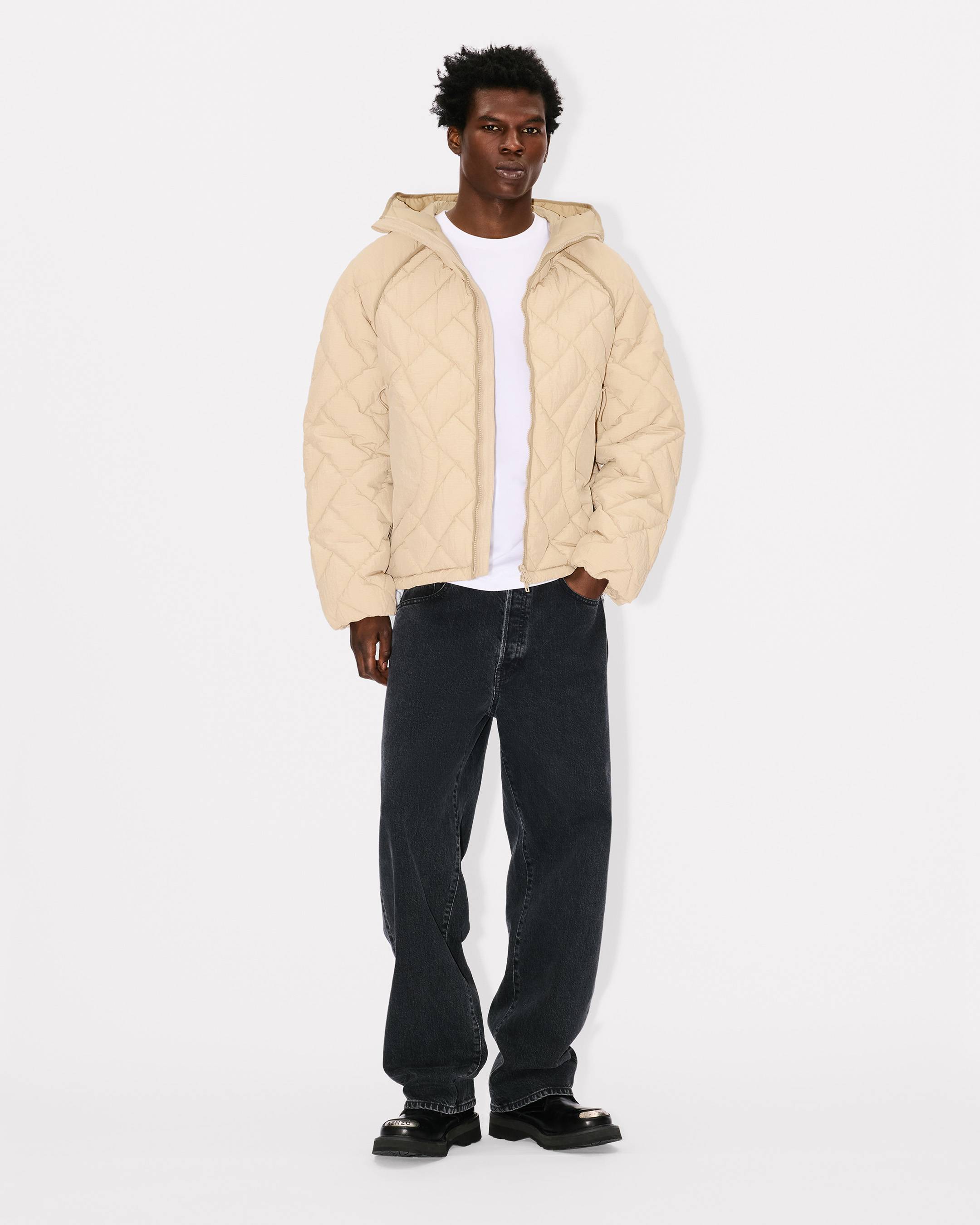 'KENZO Weave' light weight down jacket