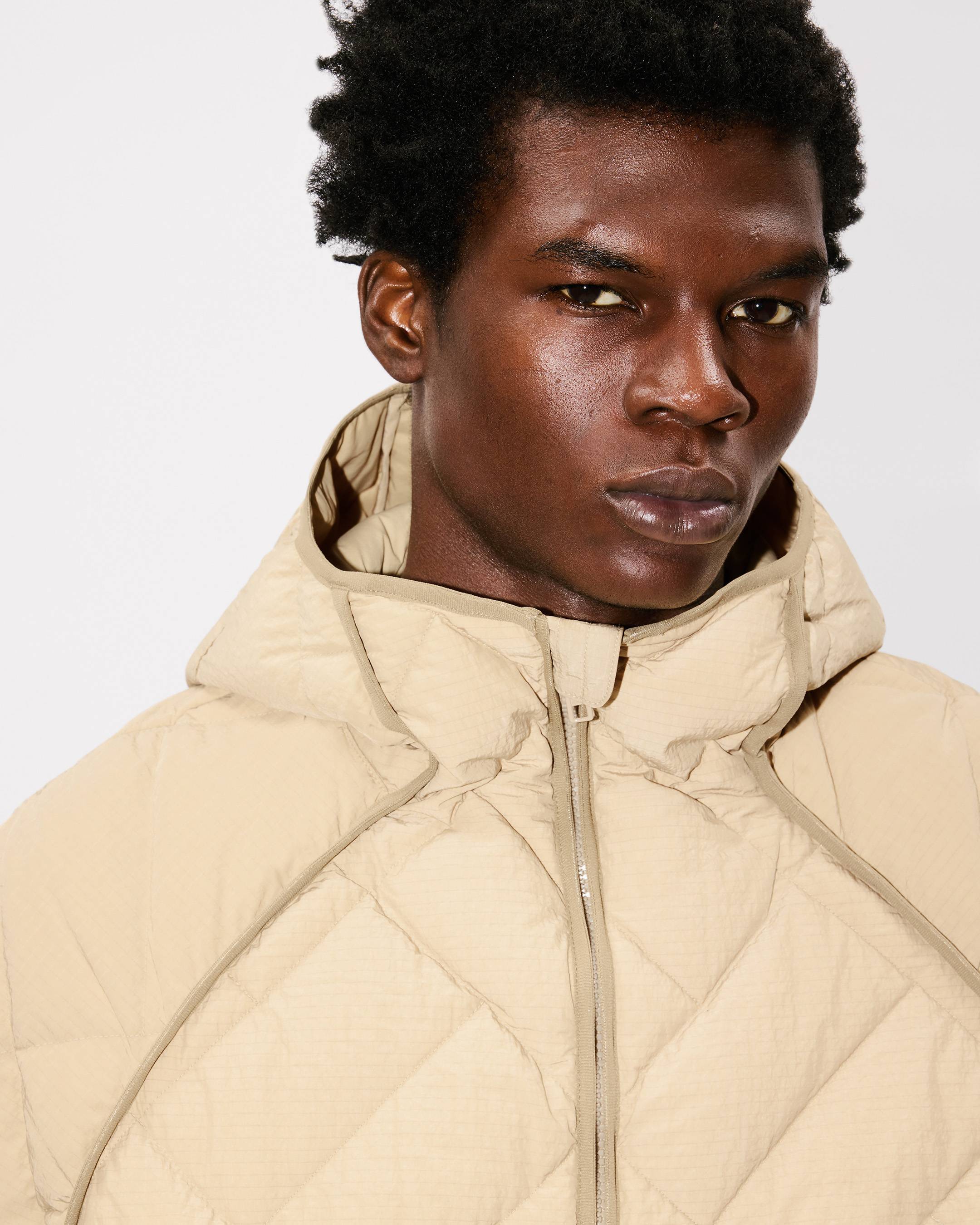 'KENZO Weave' light weight down jacket