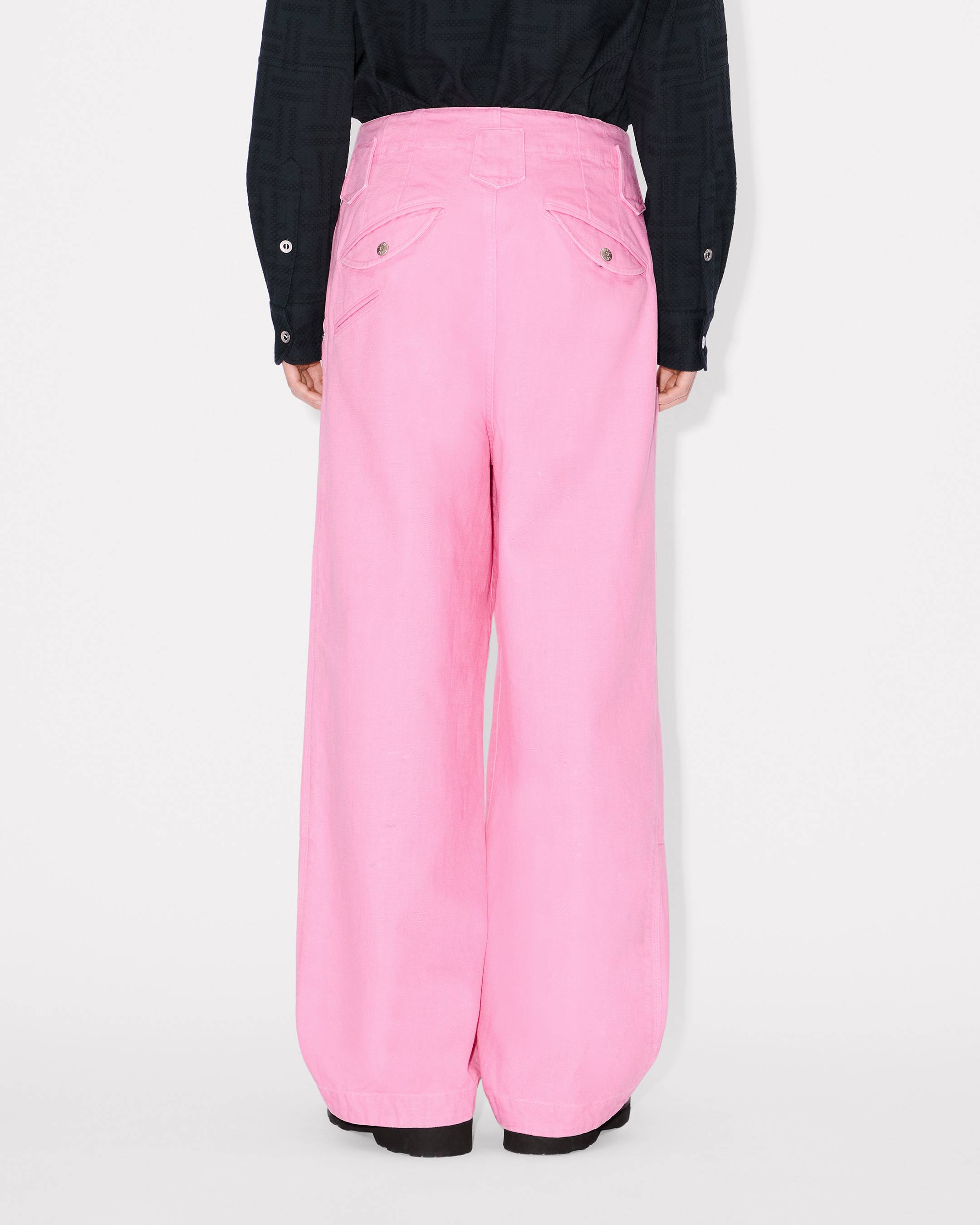 Pantalon à empiècements aux genoux 'KENZO Weave' en coton délavé