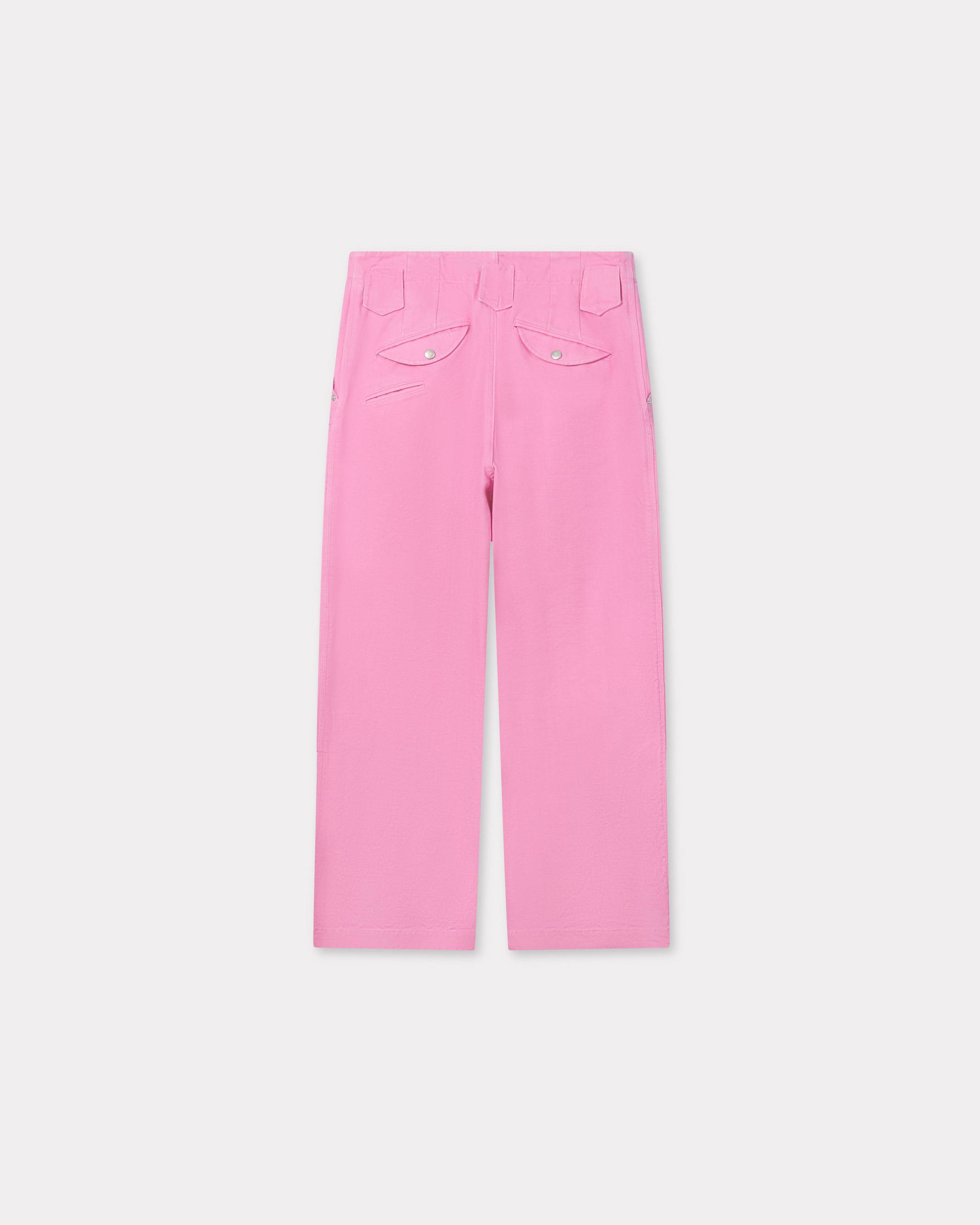 Pantalon à empiècements aux genoux 'KENZO Weave' en coton délavé
