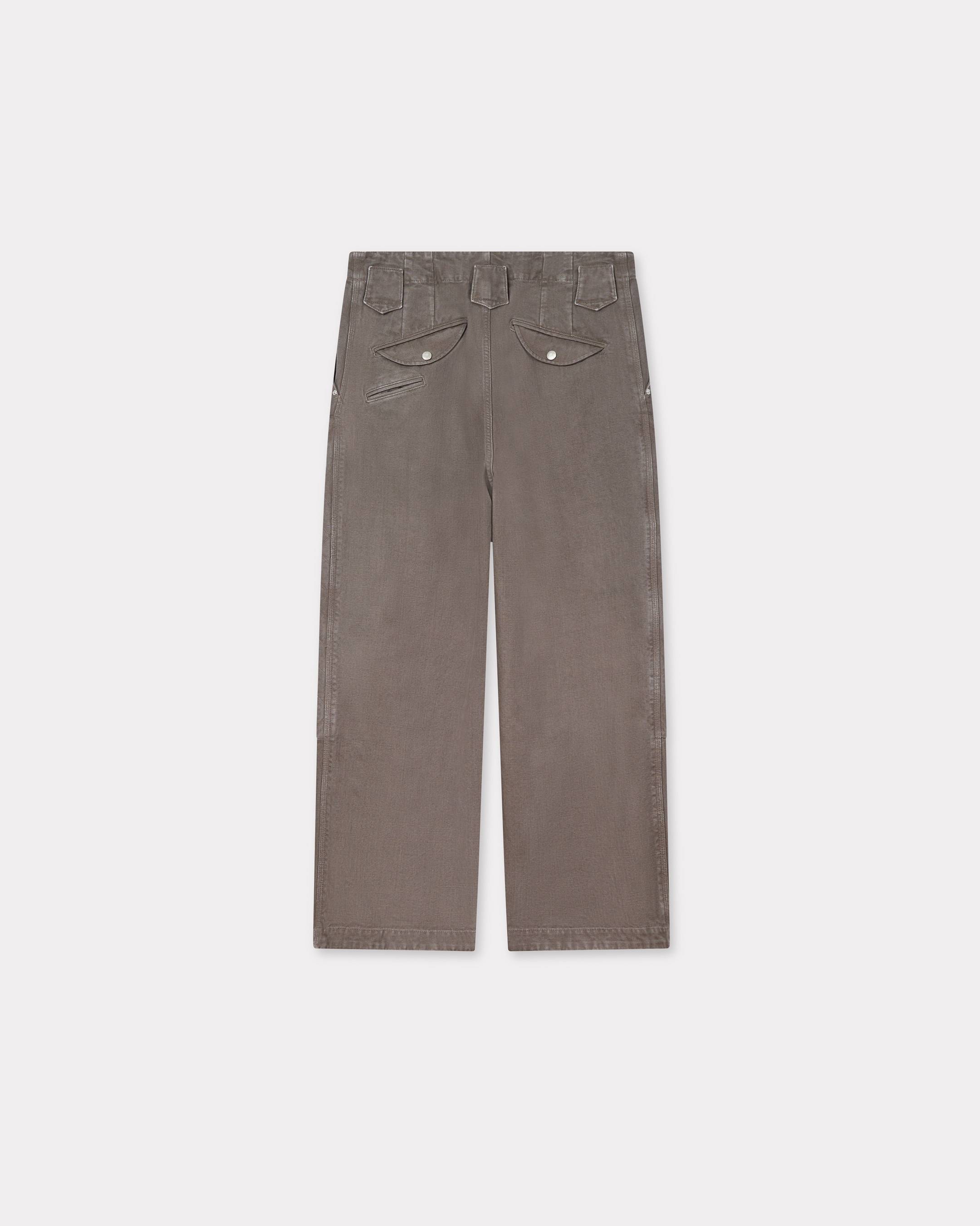 'KENZO Weave' double knee pants in washed cotton