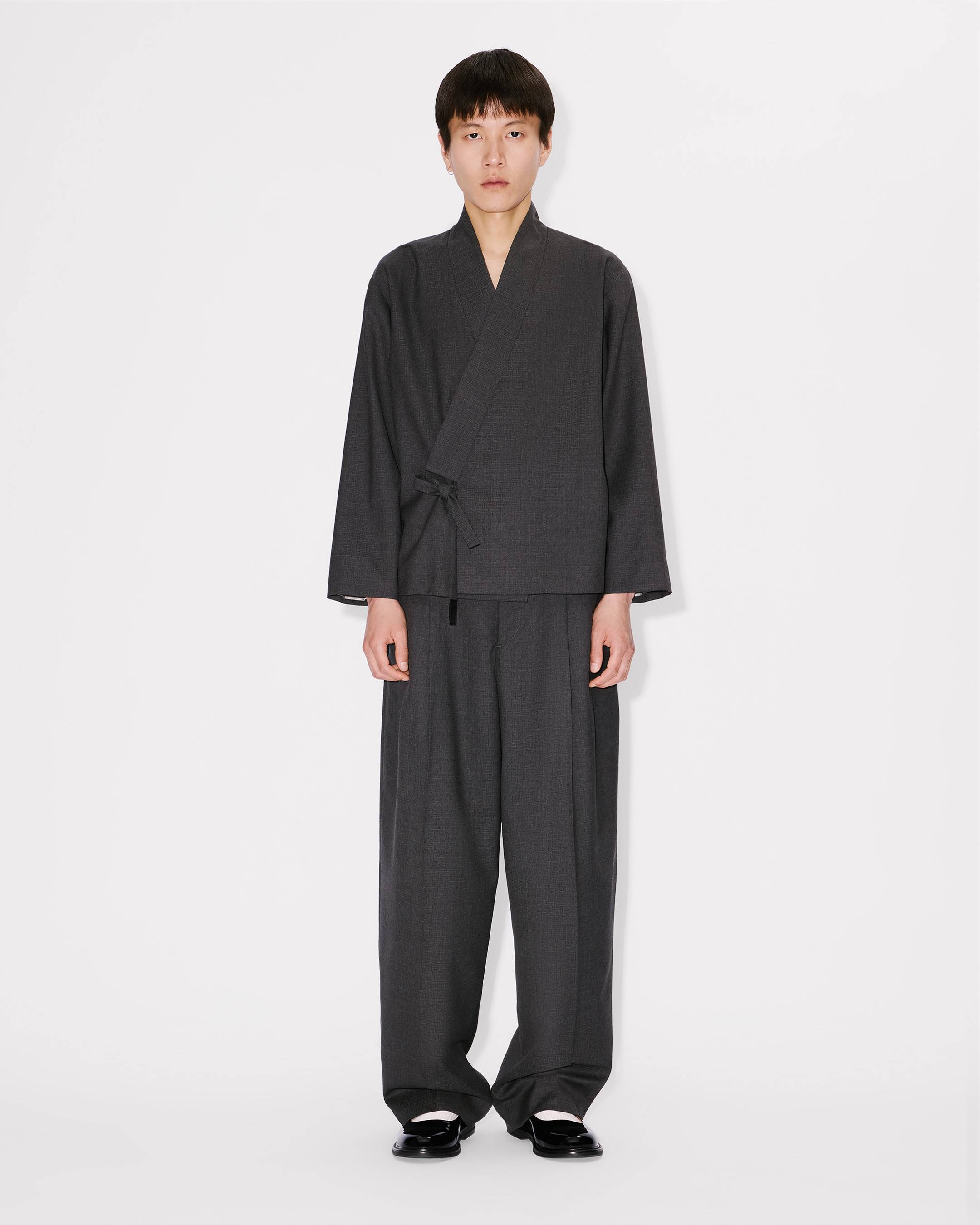 Gerade maßgeschneiderte „KENZO Weave“-Jacquard-Hose aus Wolle