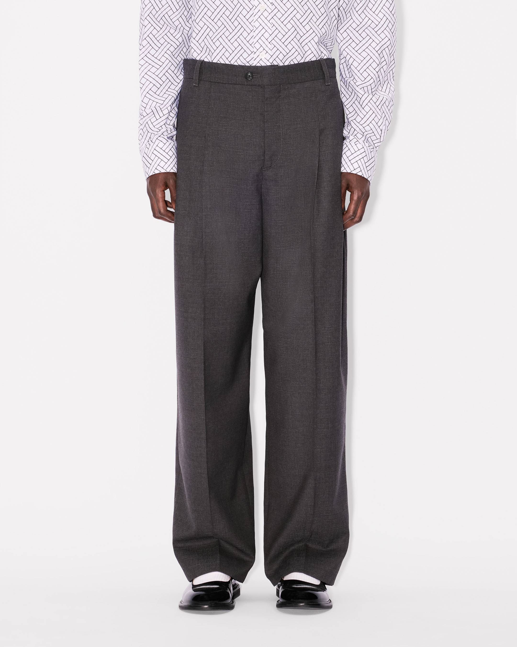 Gerade maßgeschneiderte „KENZO Weave“-Jacquard-Hose aus Wolle
