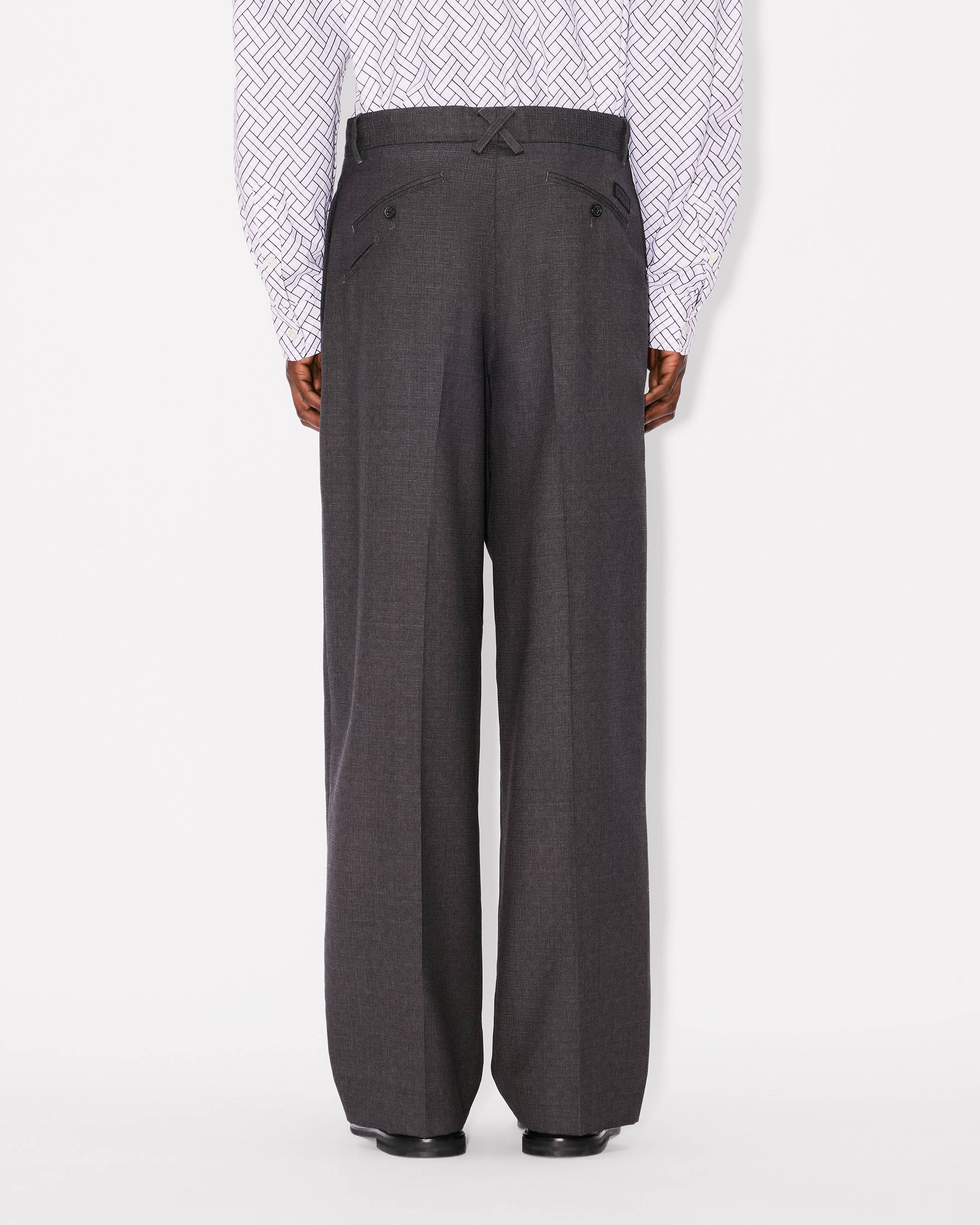 Gerade maßgeschneiderte „KENZO Weave“-Jacquard-Hose aus Wolle
