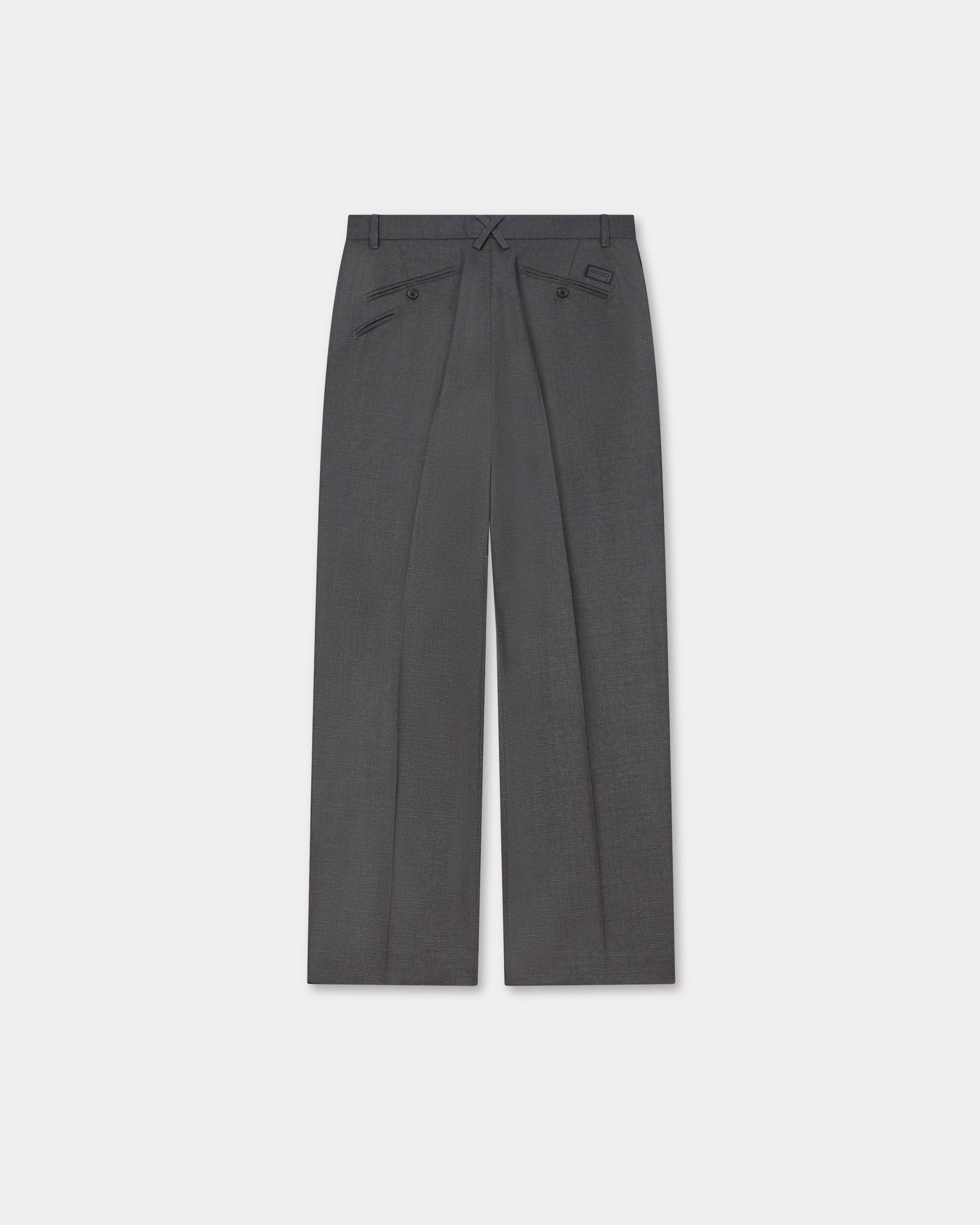 Gerade maßgeschneiderte „KENZO Weave“-Jacquard-Hose aus Wolle