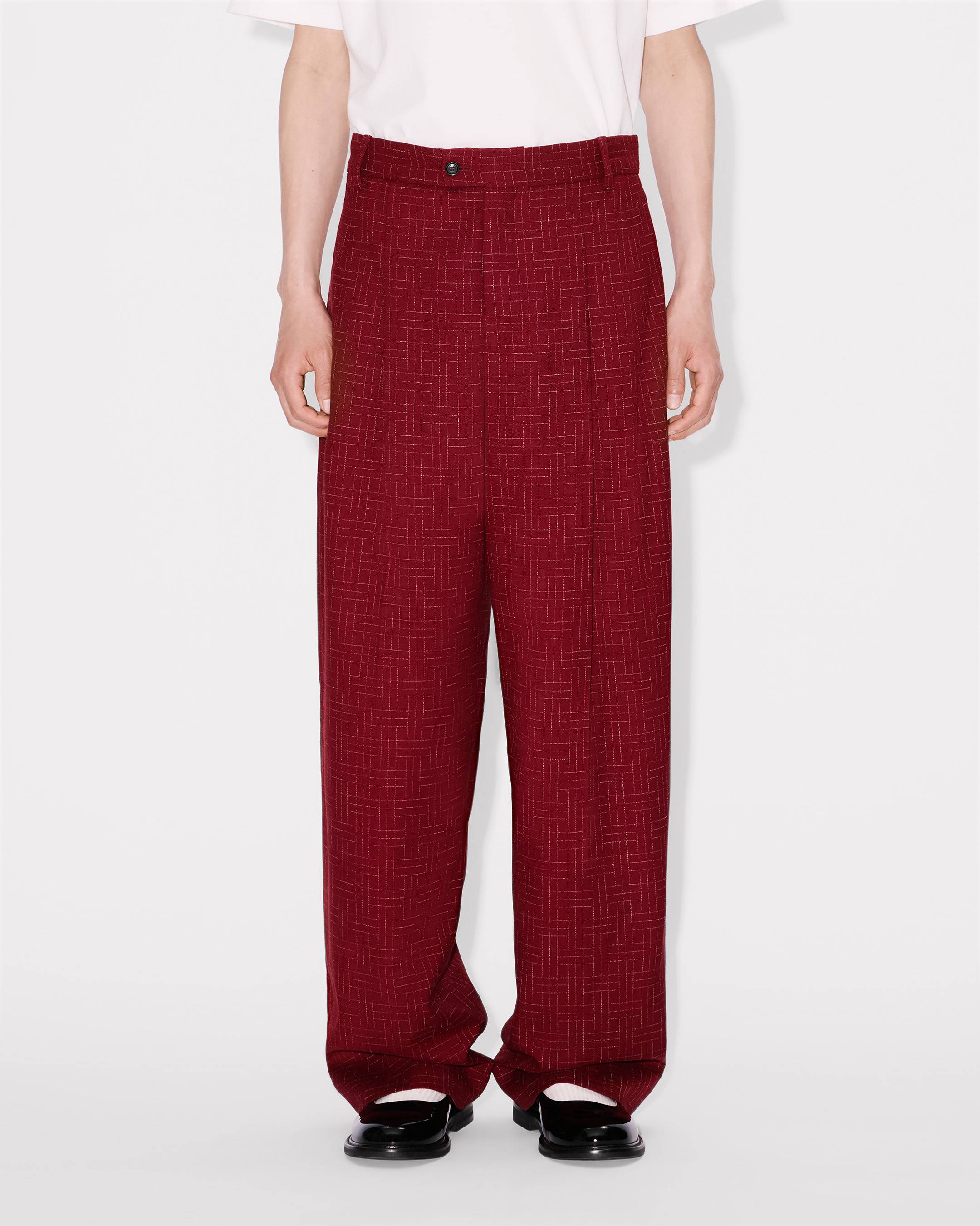 Pantalon de tailleur droit 'KENZO Weave' en jacquard de laine vierge