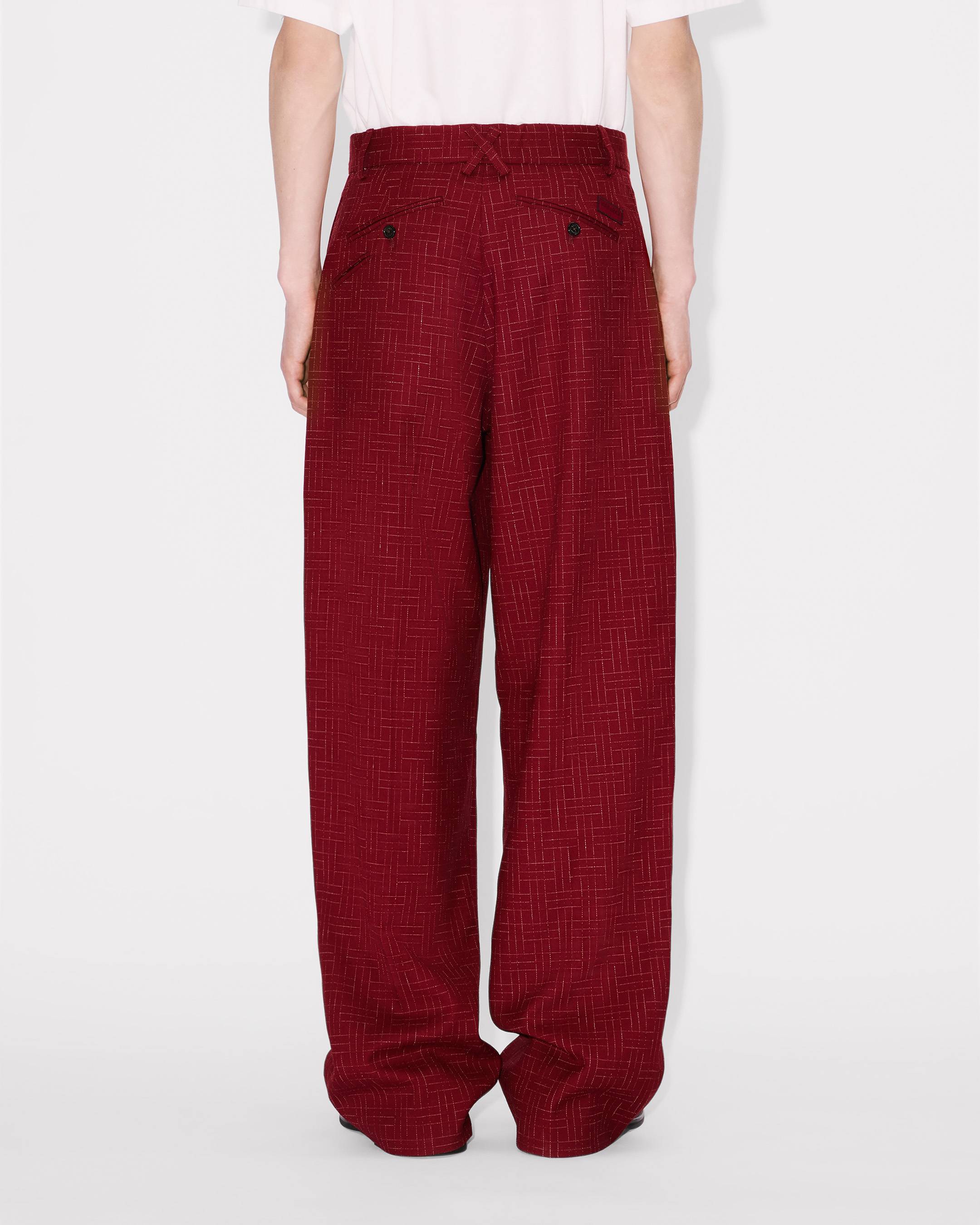 Pantalon de tailleur droit 'KENZO Weave' en jacquard de laine vierge
