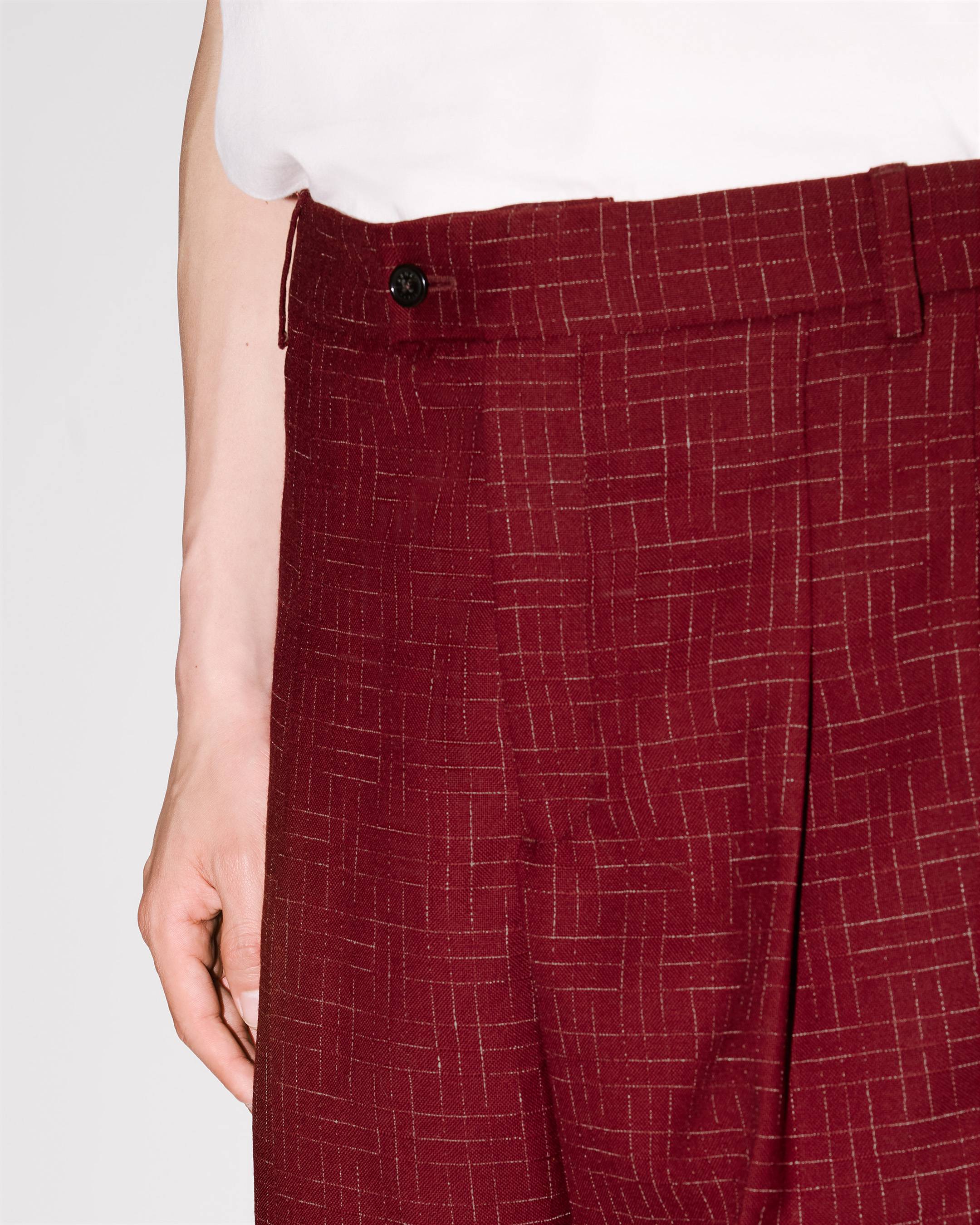 Pantalon de tailleur droit 'KENZO Weave' en jacquard de laine vierge