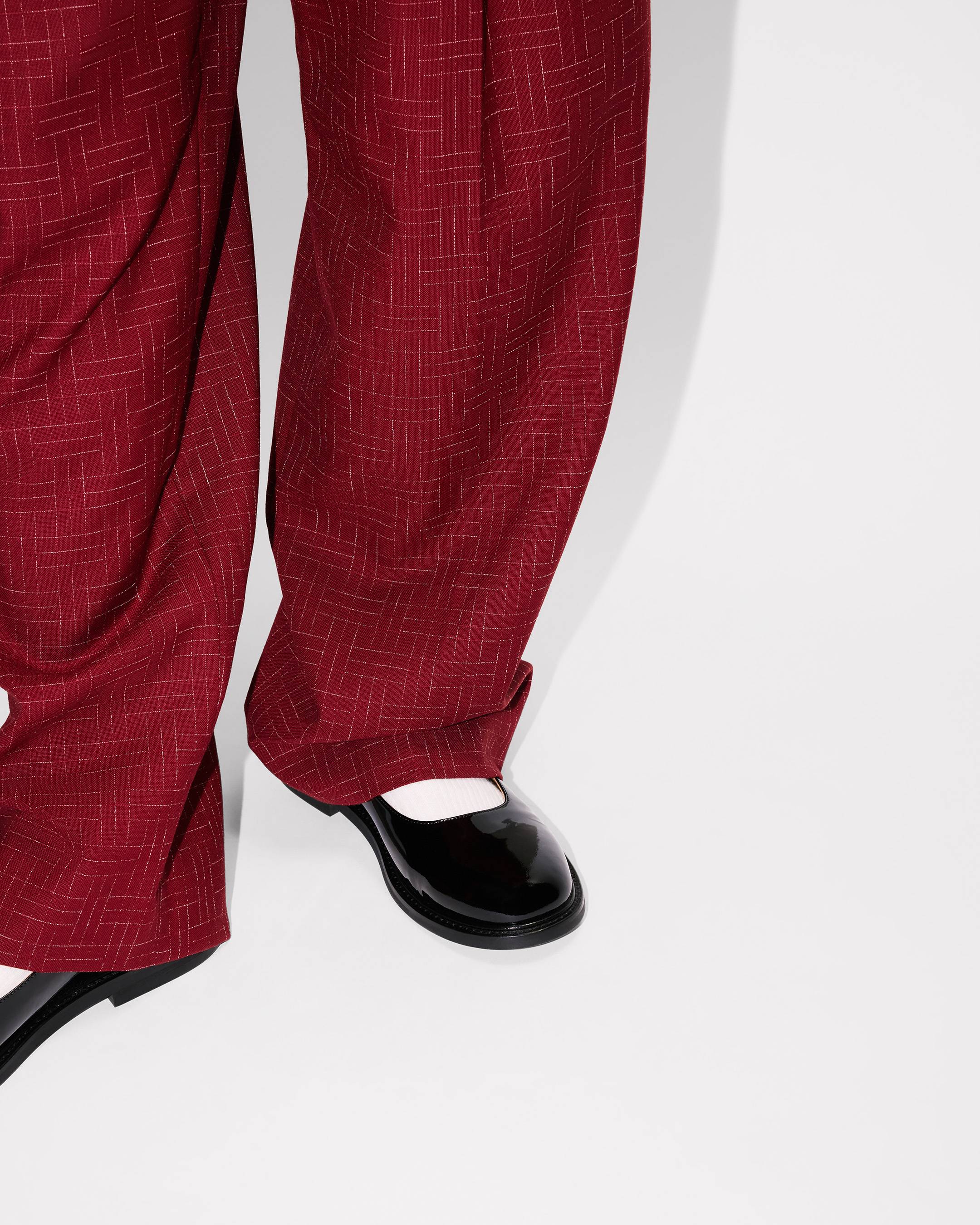 Pantalon de tailleur droit 'KENZO Weave' en jacquard de laine vierge