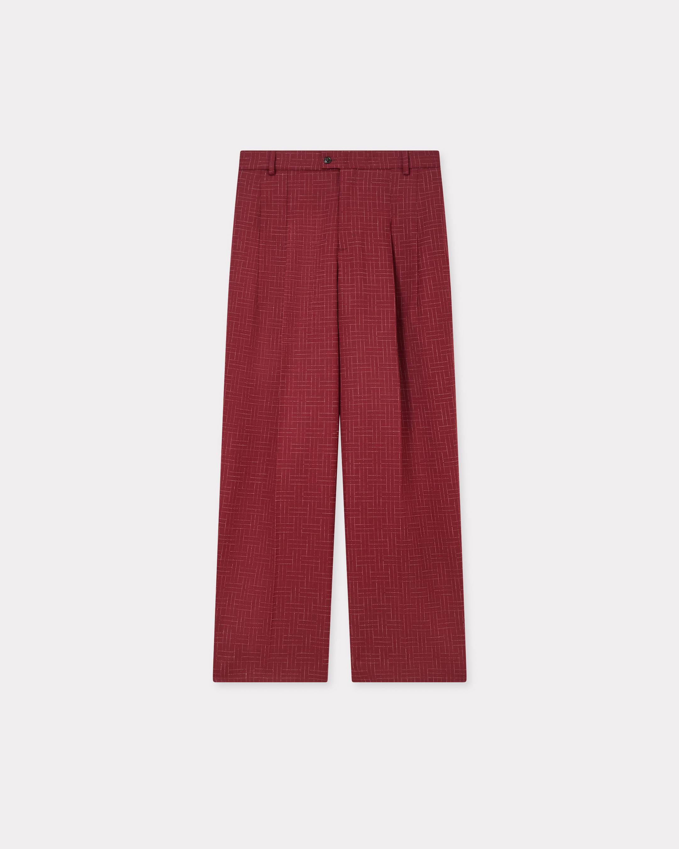 Pantalon de tailleur droit 'KENZO Weave' en jacquard de laine vierge