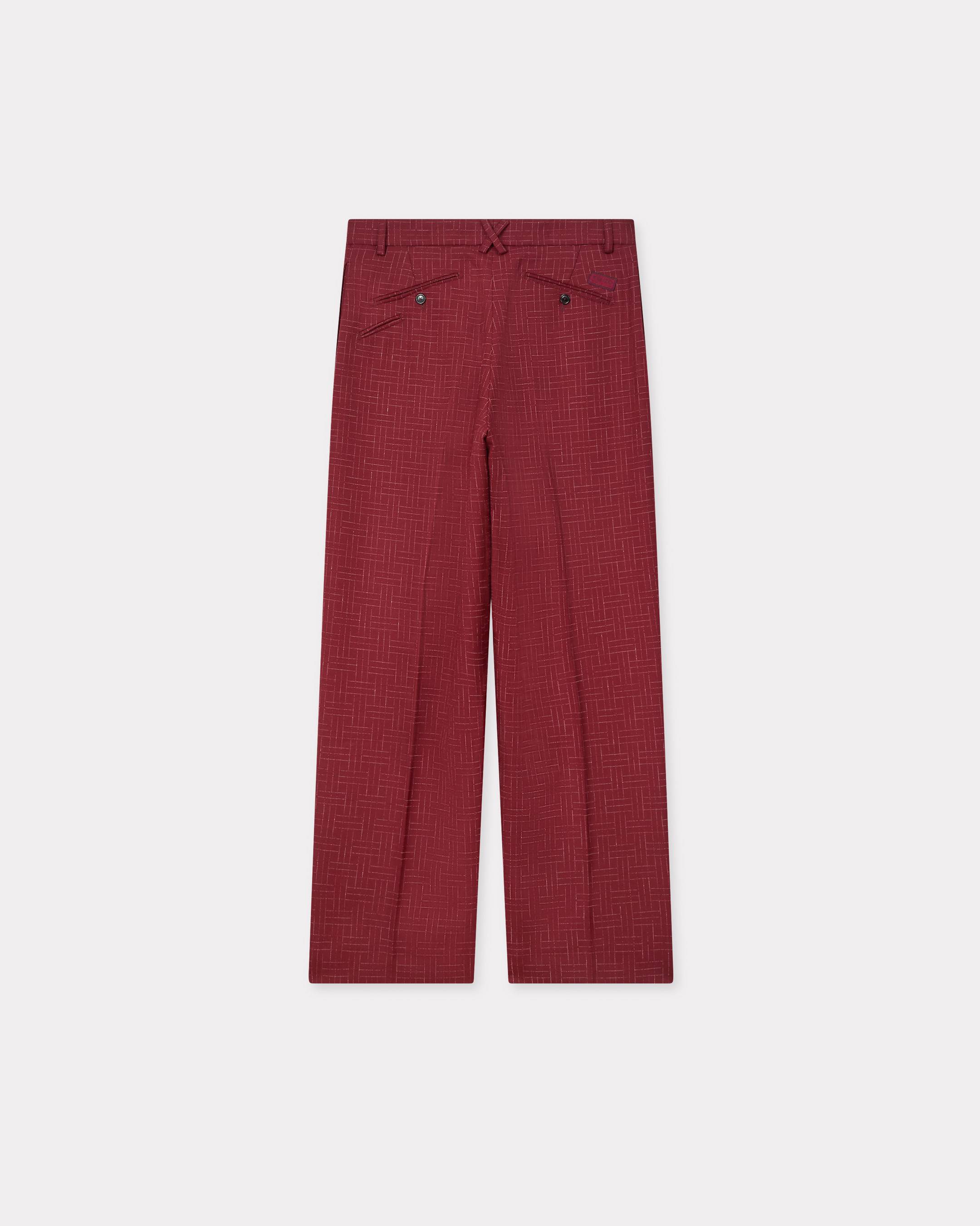Pantalon de tailleur droit 'KENZO Weave' en jacquard de laine vierge