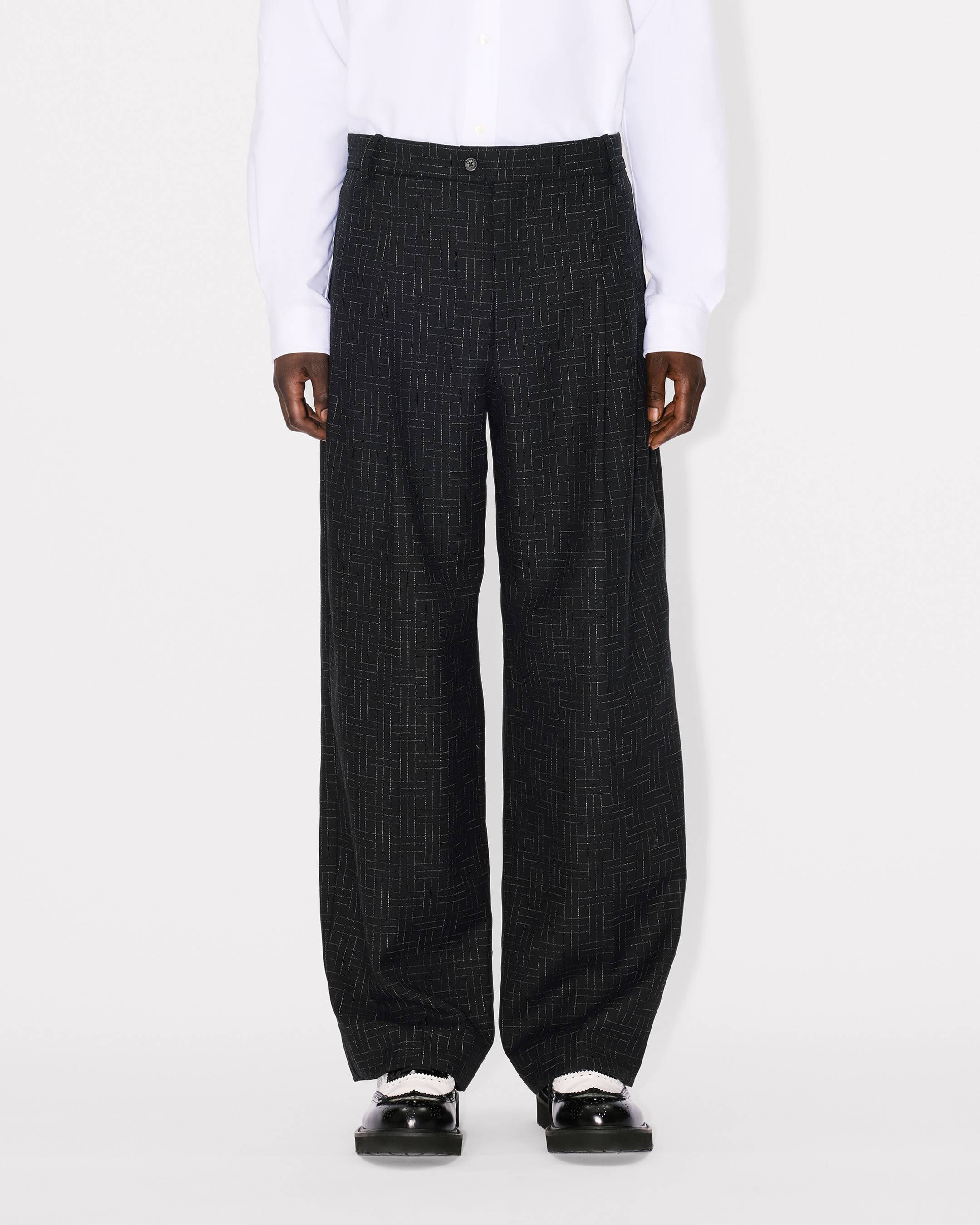 'KENZO Weave' ストレート テーラード パンツ バージンウール ジャガード
