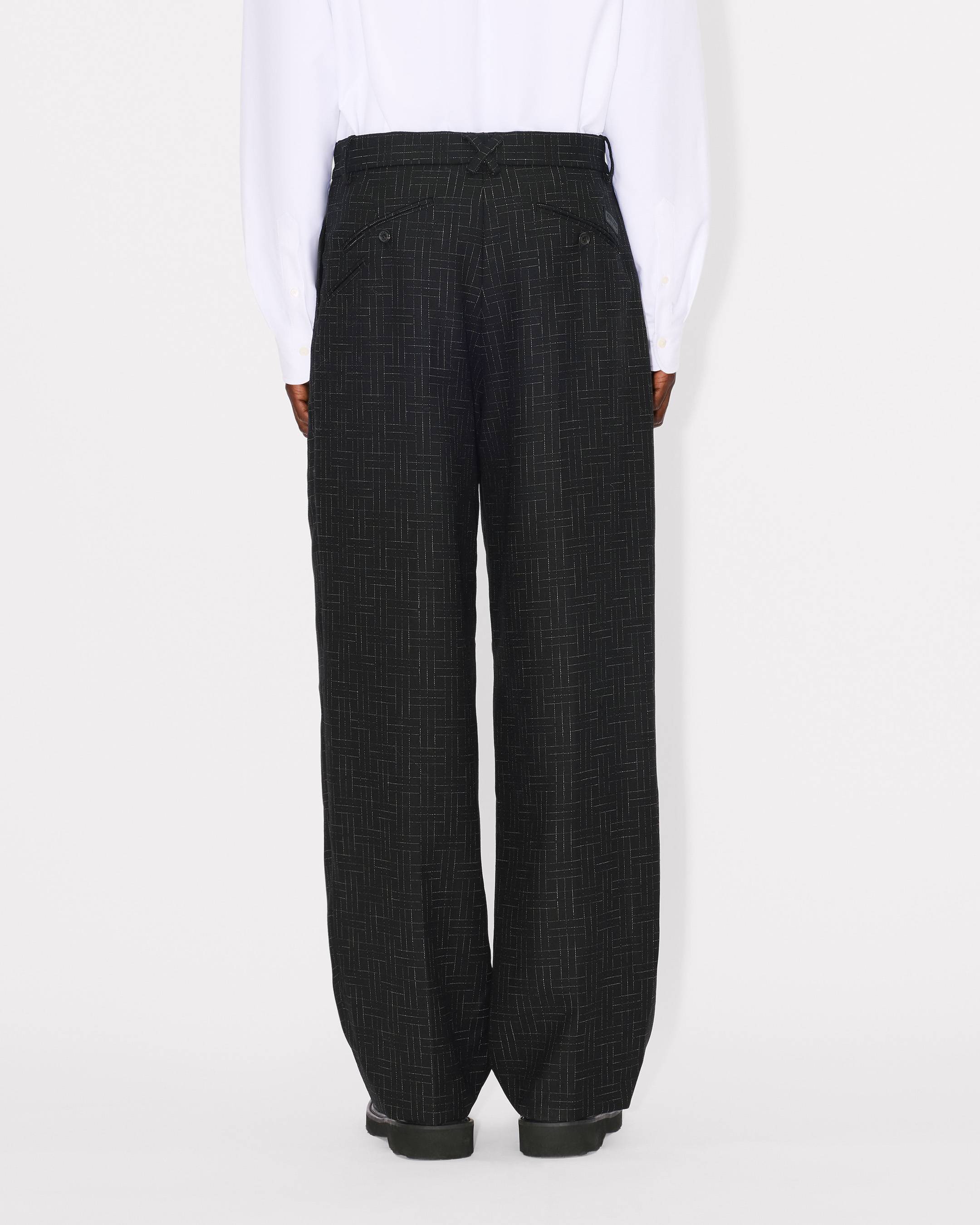'KENZO Weave' ストレート テーラード パンツ バージンウール ジャガード