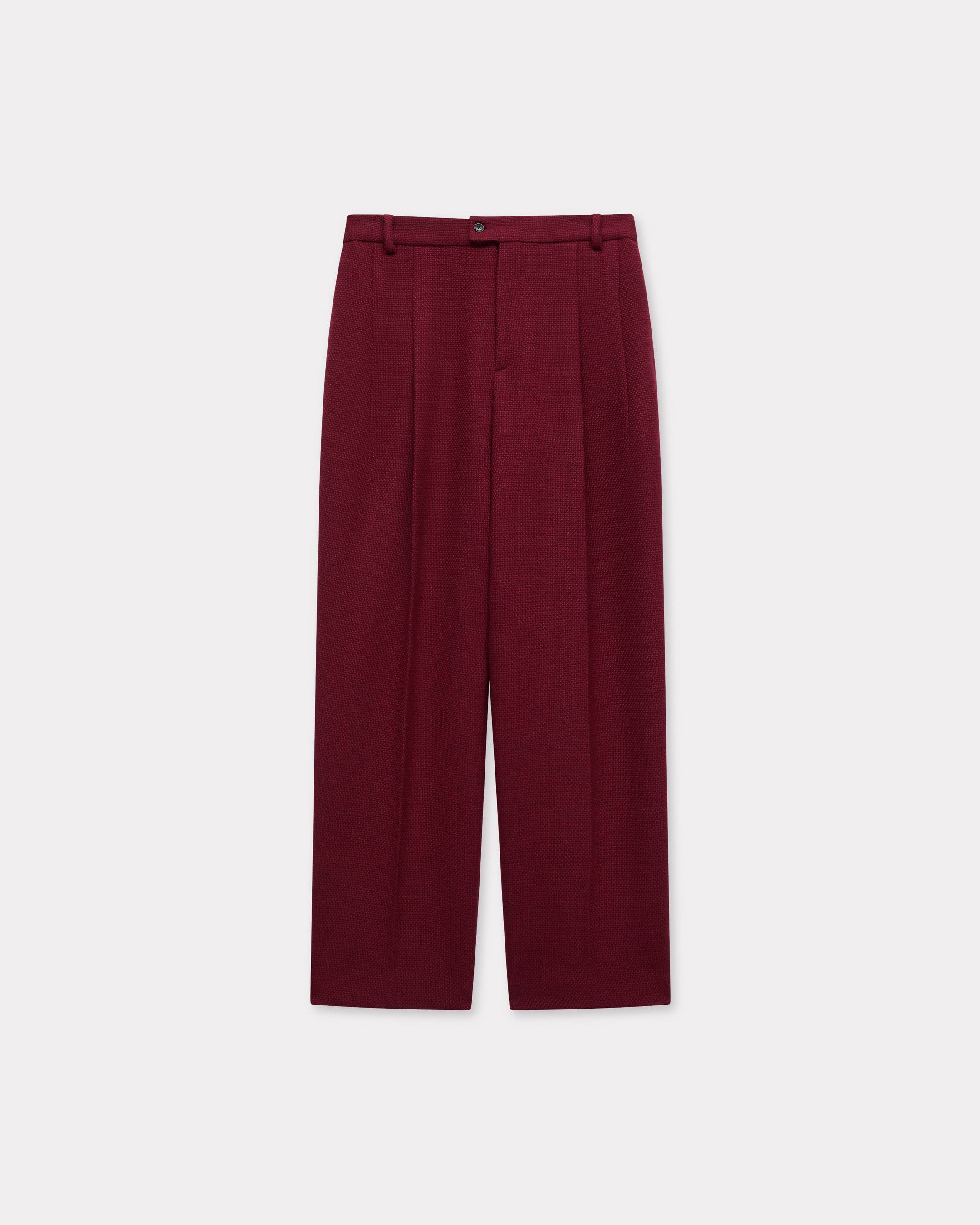 KENZO Straight Tailored Pants, Grenat, - Mens, 40