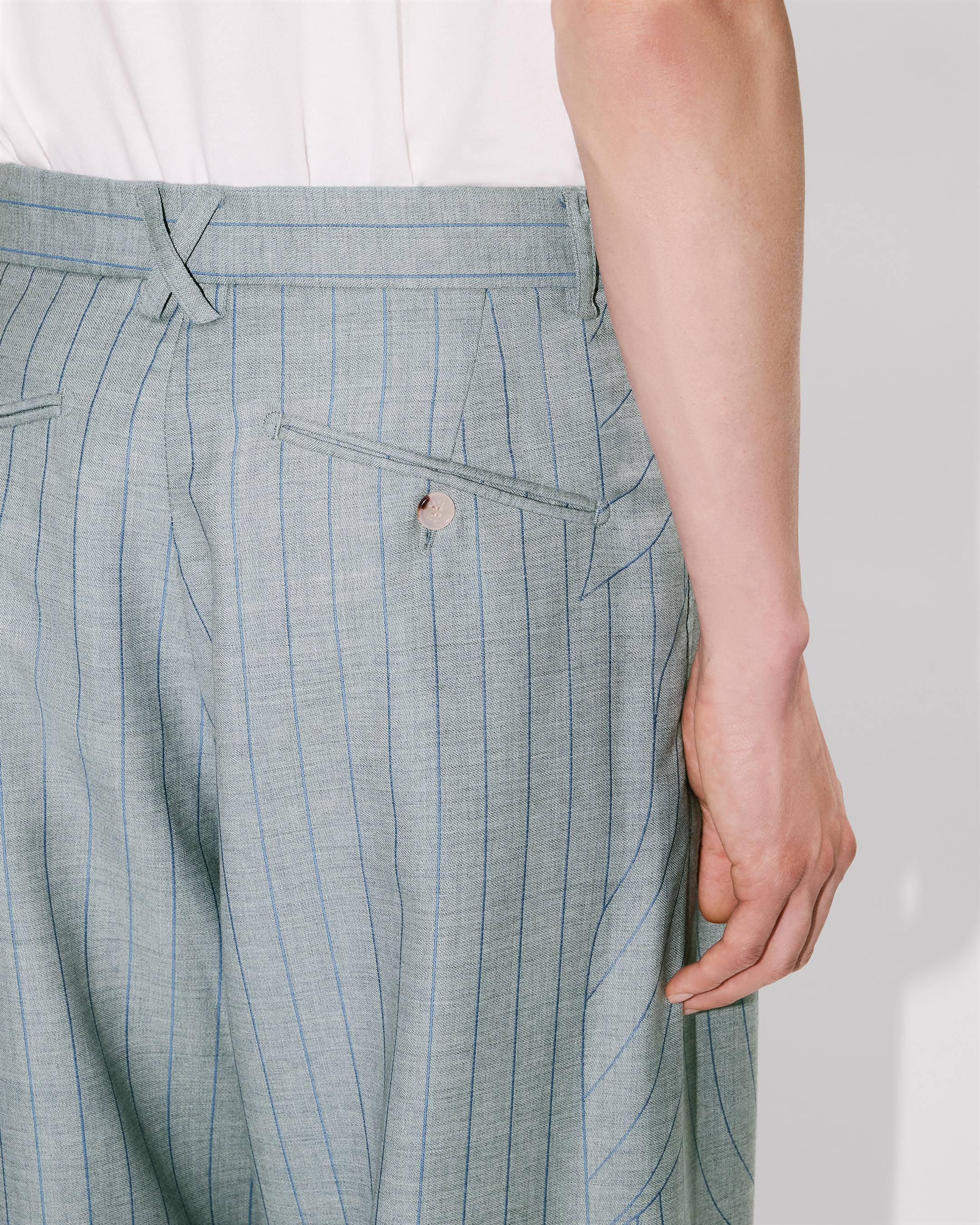 'KENZO Leaf Stripe' straight tailored pants virgin wool jacquard