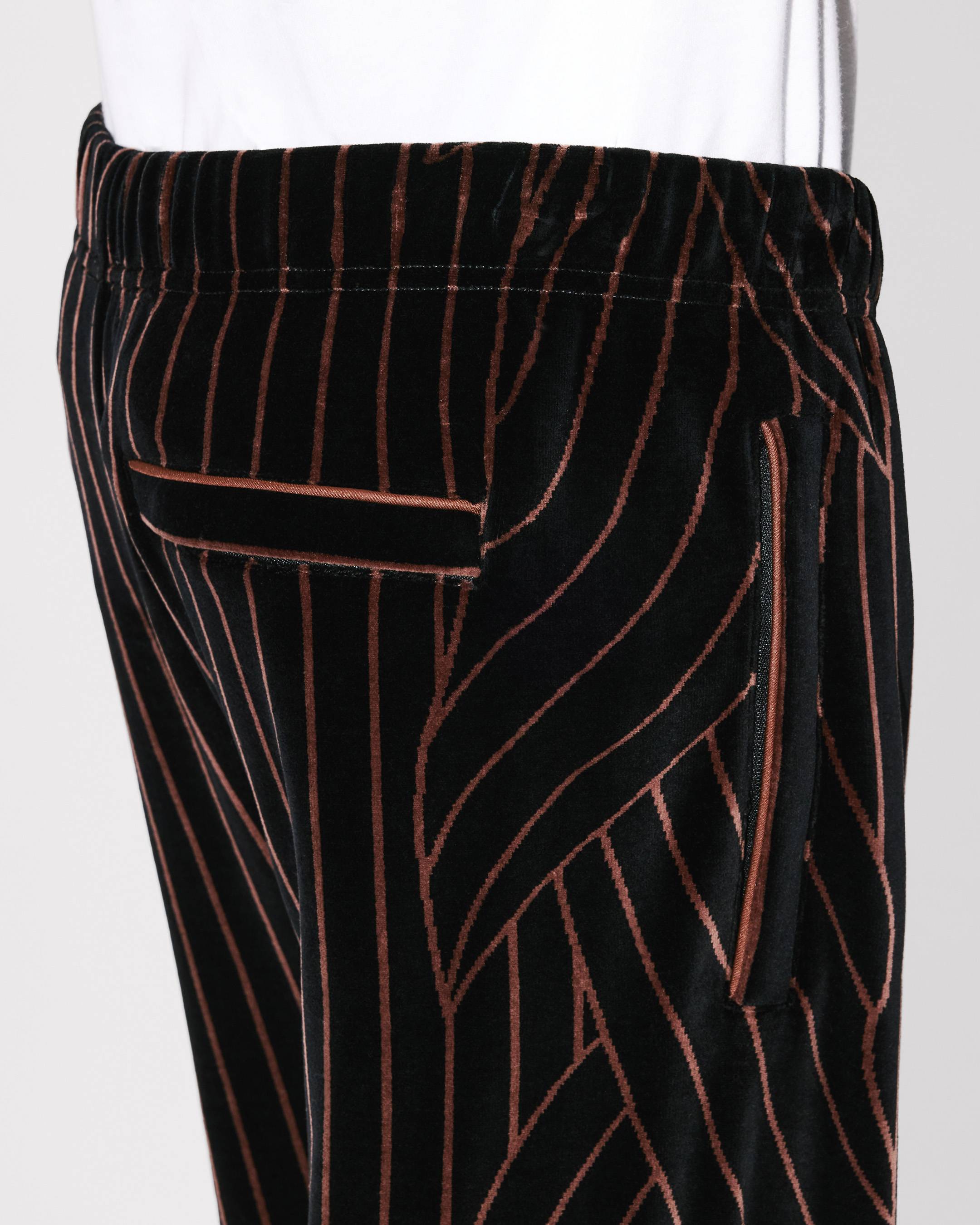 'KENZO Leaf Stripe' ベルベット トラックパンツ