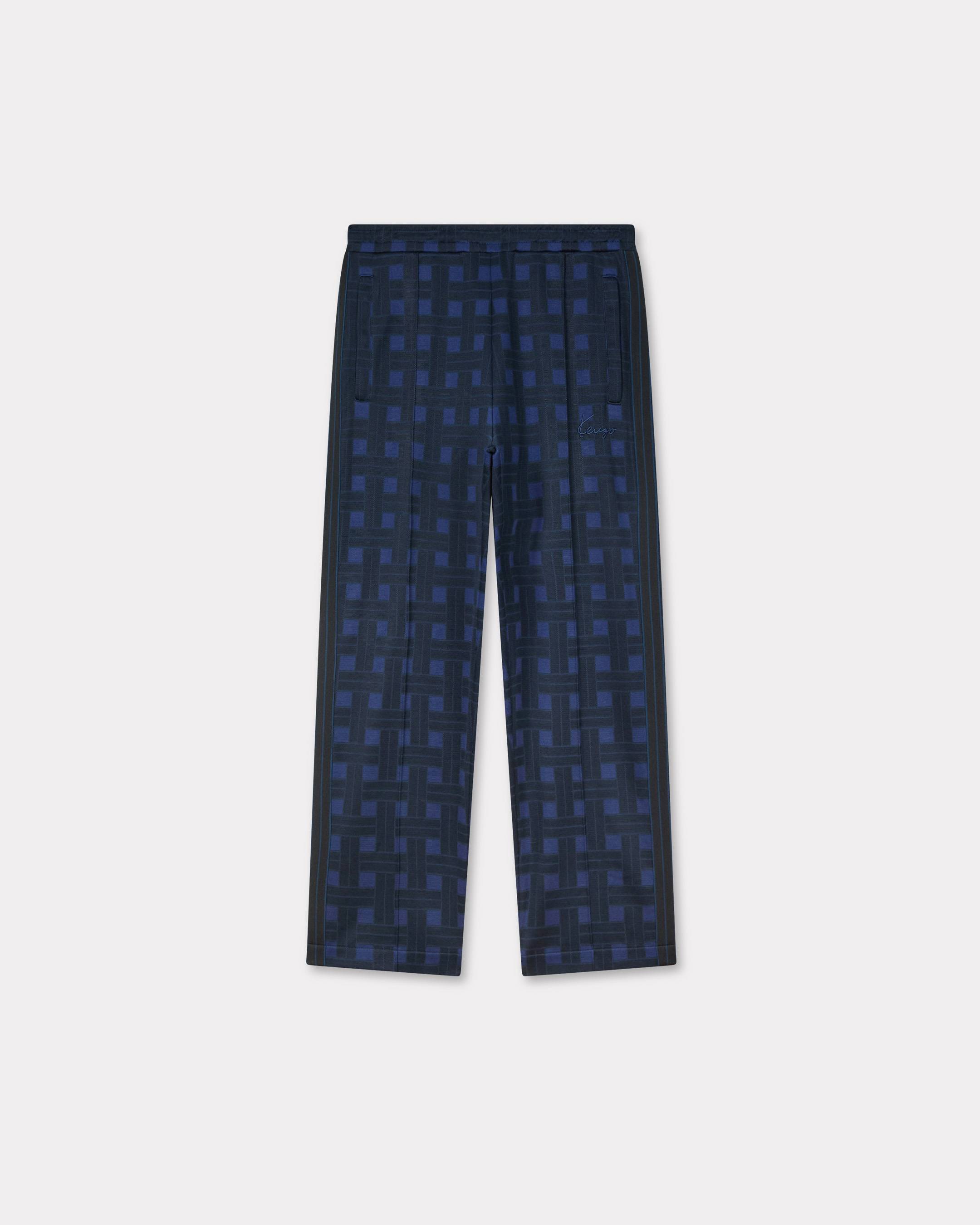 KENZO 'Kenzo Weave' Trackpants In Jacquard Blue Black Mens - Size Xs