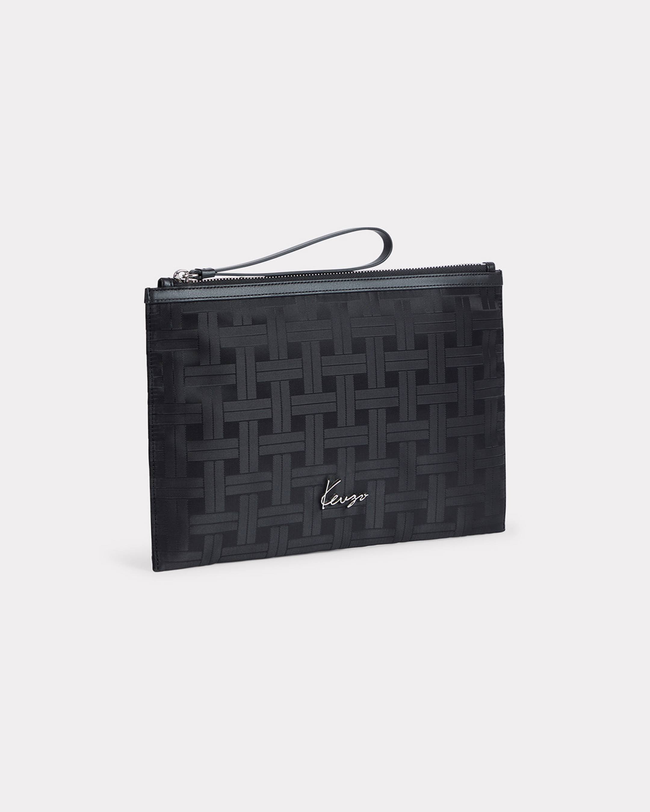 KENZO 'Kenzo Mura' Large Clutch Black- Mens - One Size