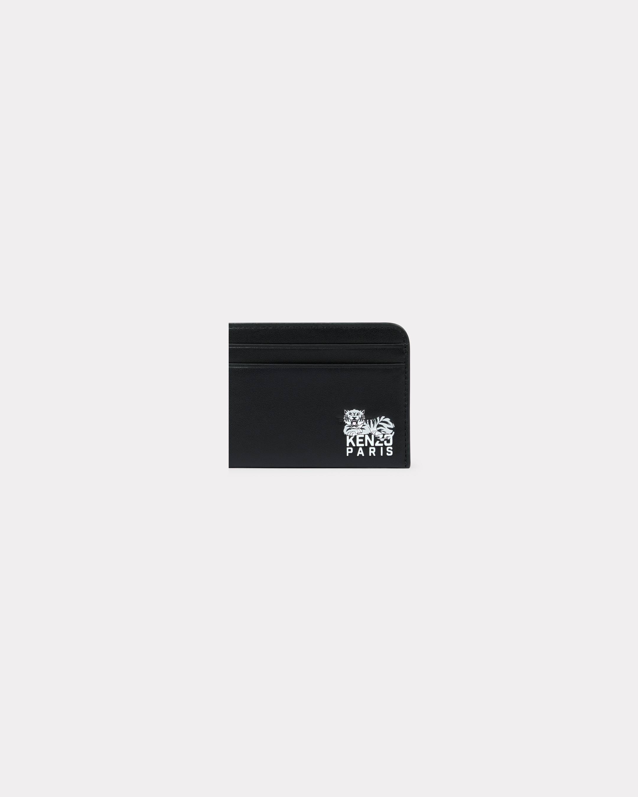 'KENZO Happy Tiger' card holder in leather