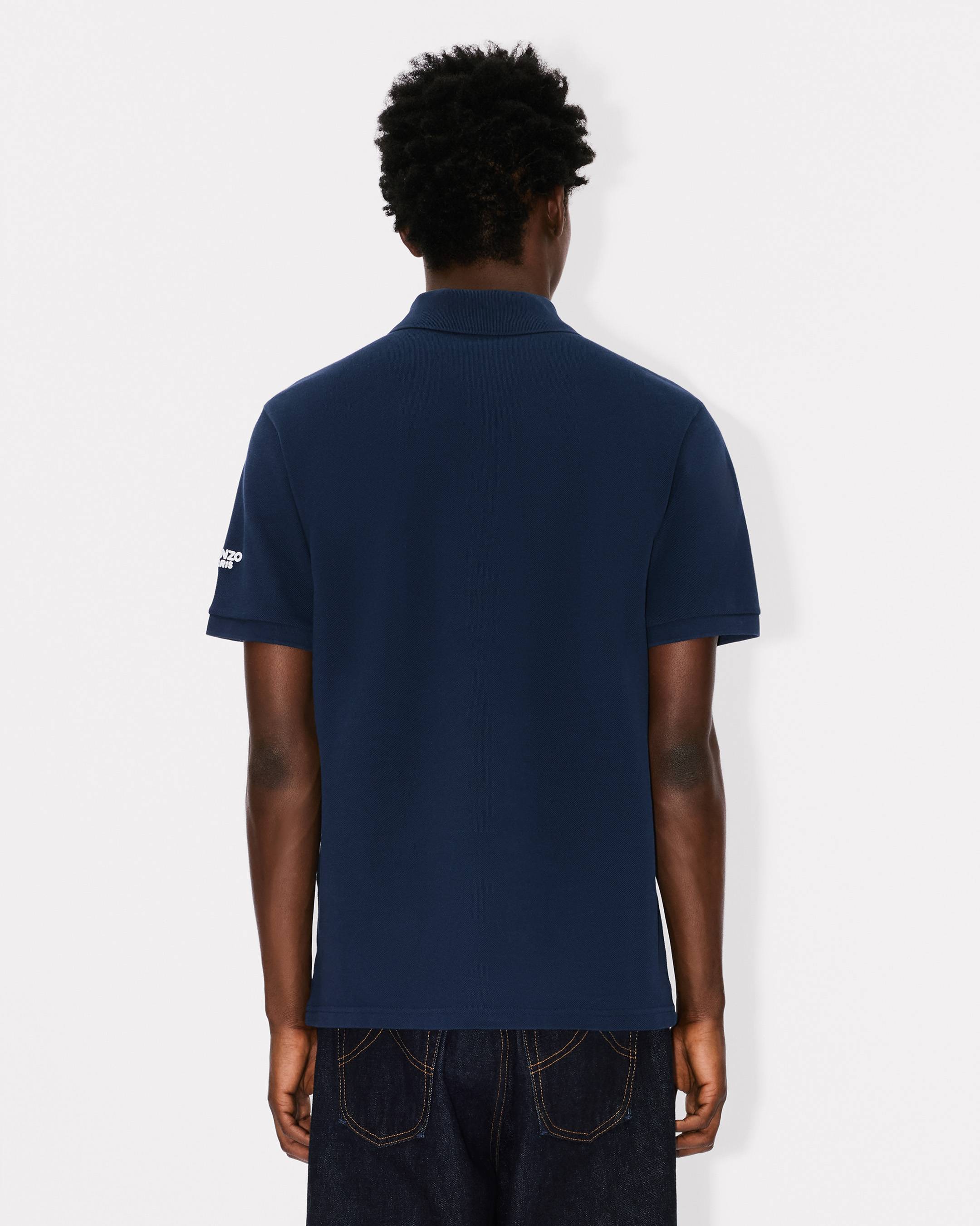 'KENZO Elephant Logo' embroidered slim polo in cotton