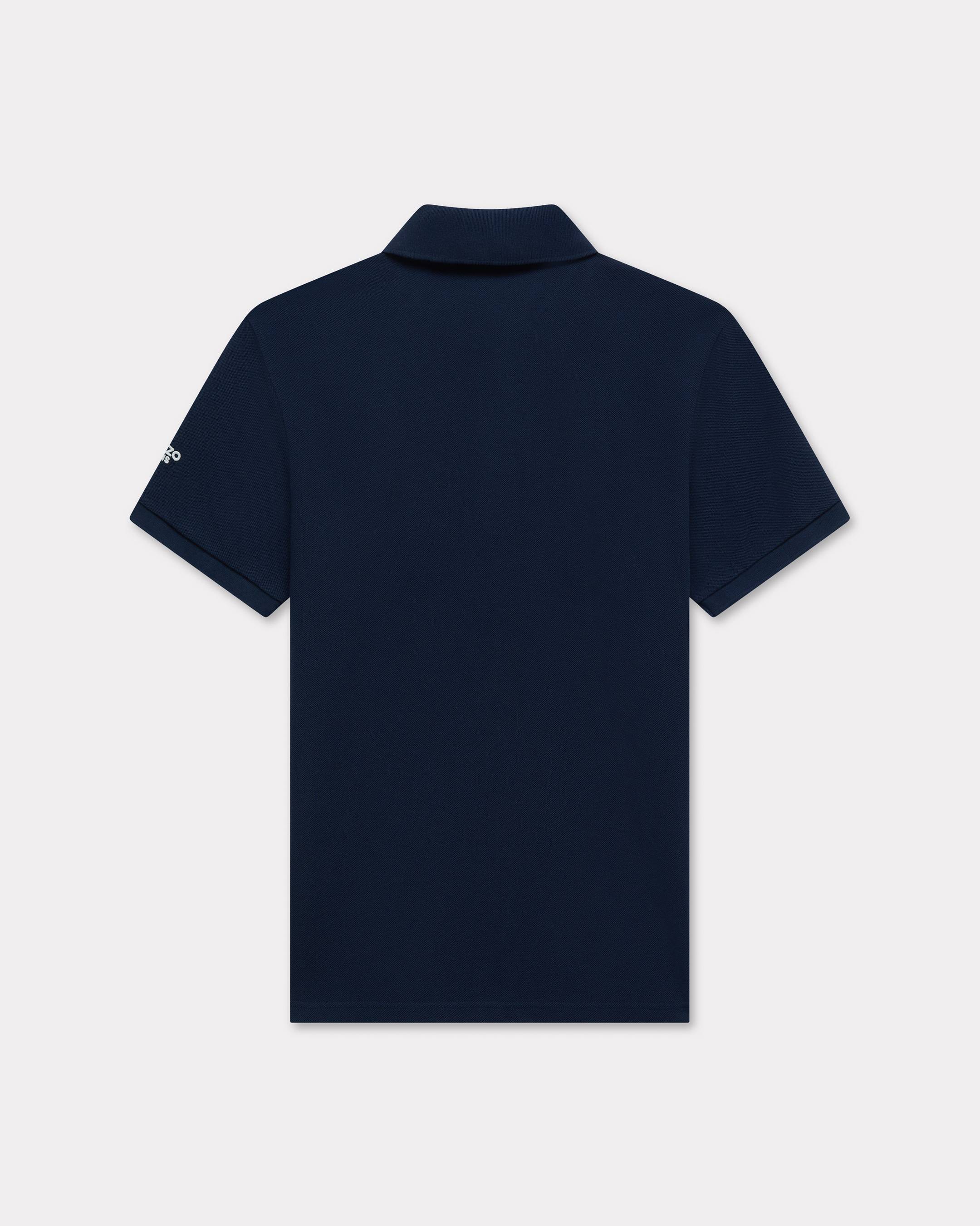 'KENZO Elephant Logo' embroidered slim polo in cotton