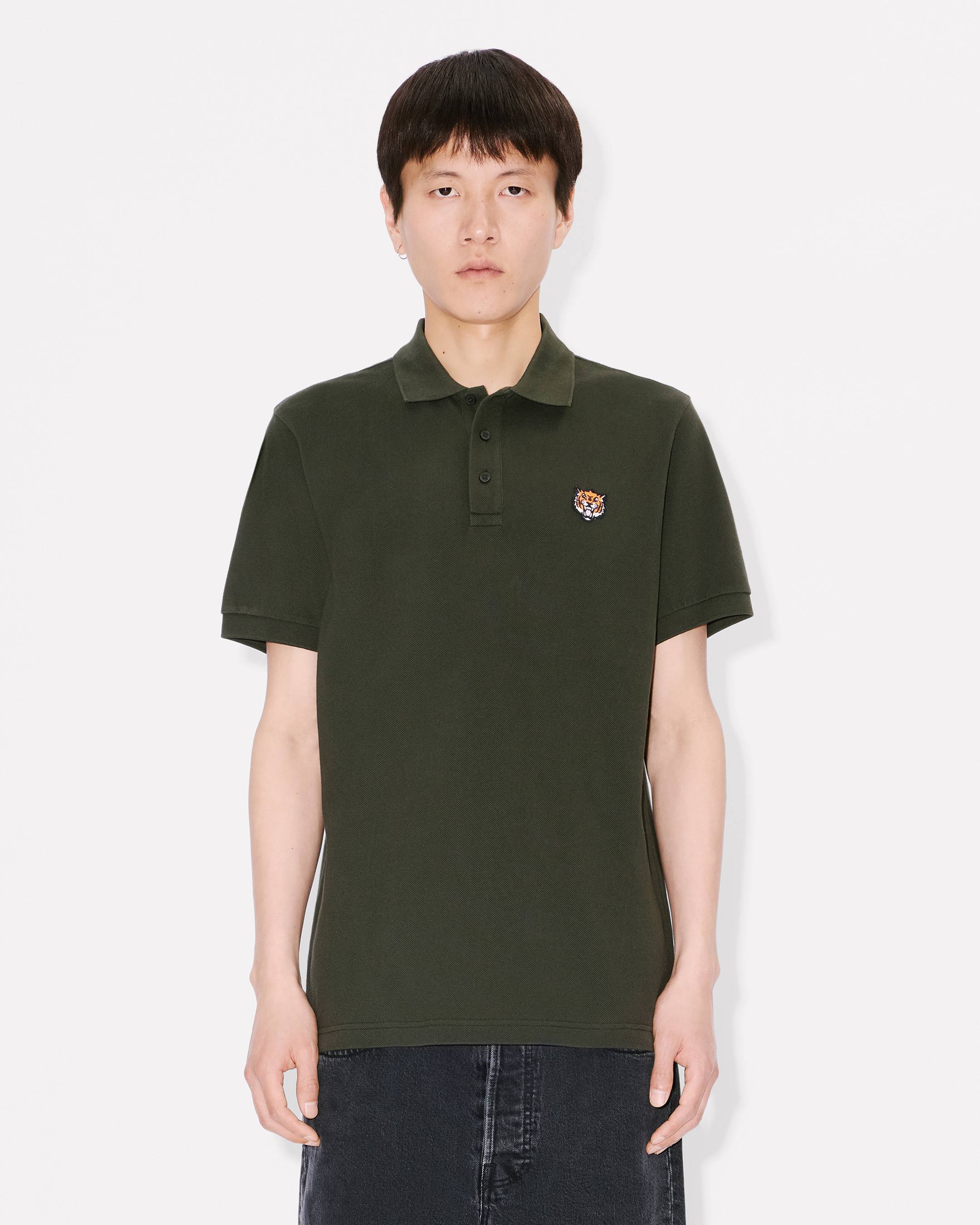 'KENZO Happy Tiger' embroidered slim polo in cotton