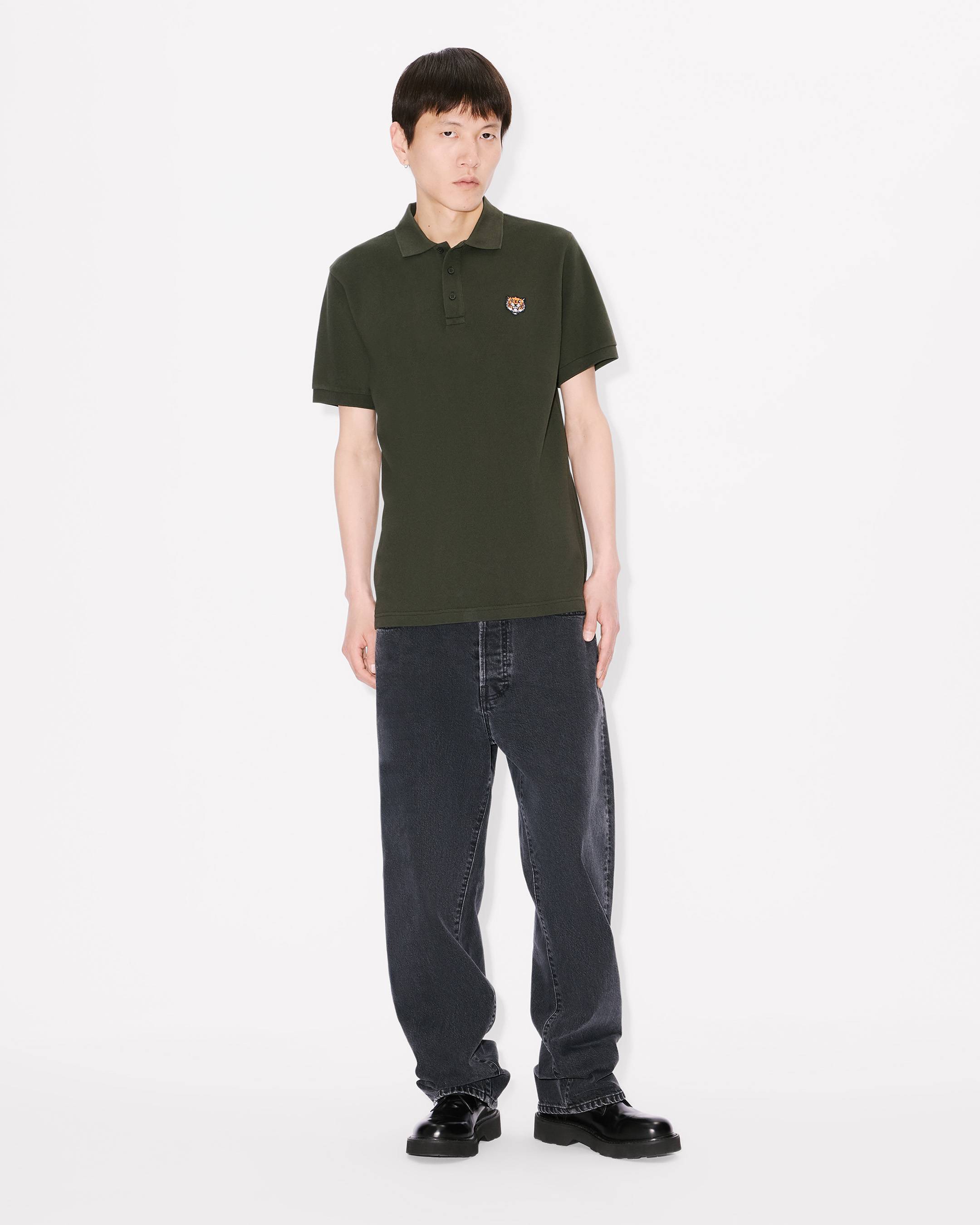 'KENZO Happy Tiger' embroidered slim polo in cotton