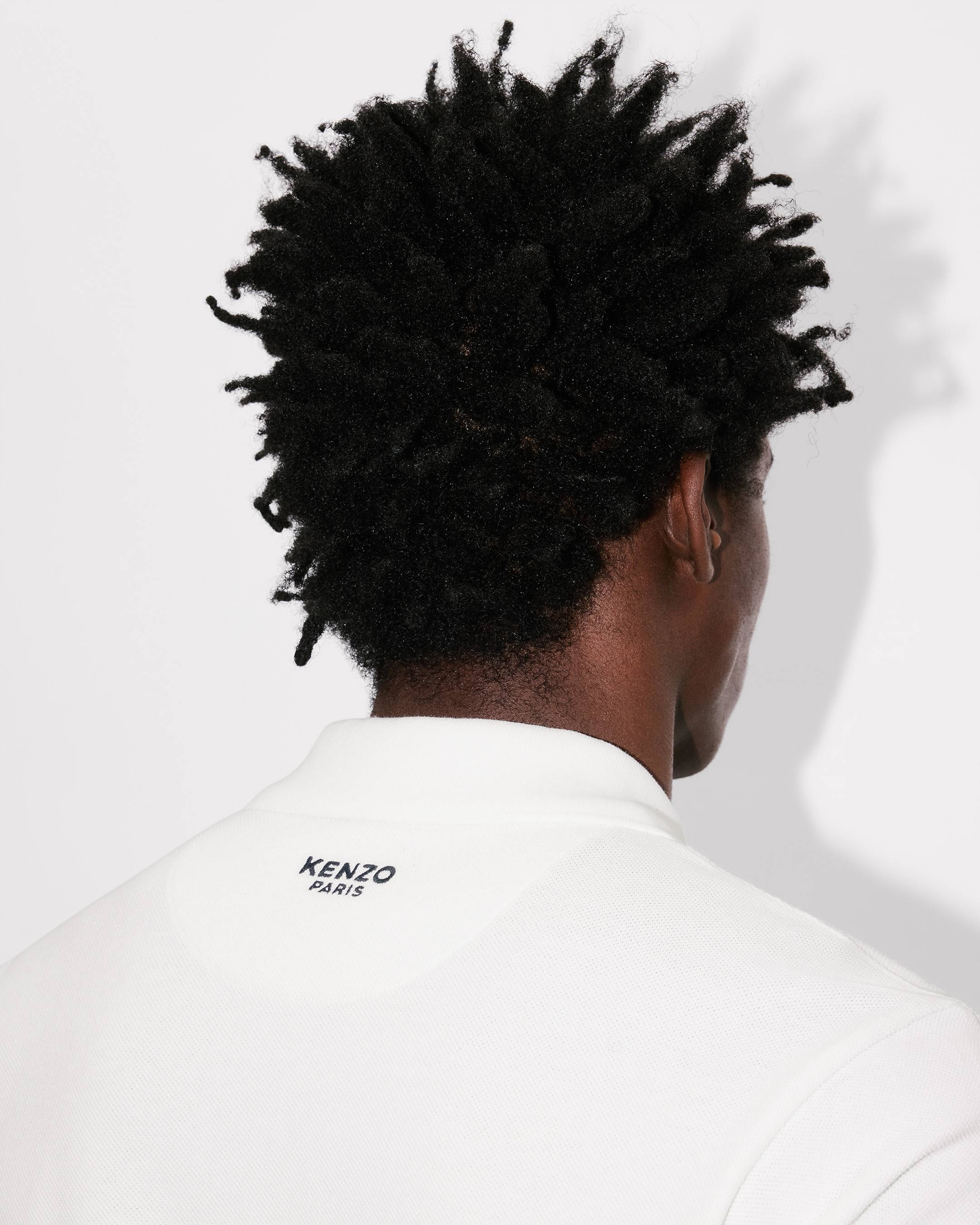 Schmales Poloshirt mit „Boke Flower“-Stickerei aus Baumwolle