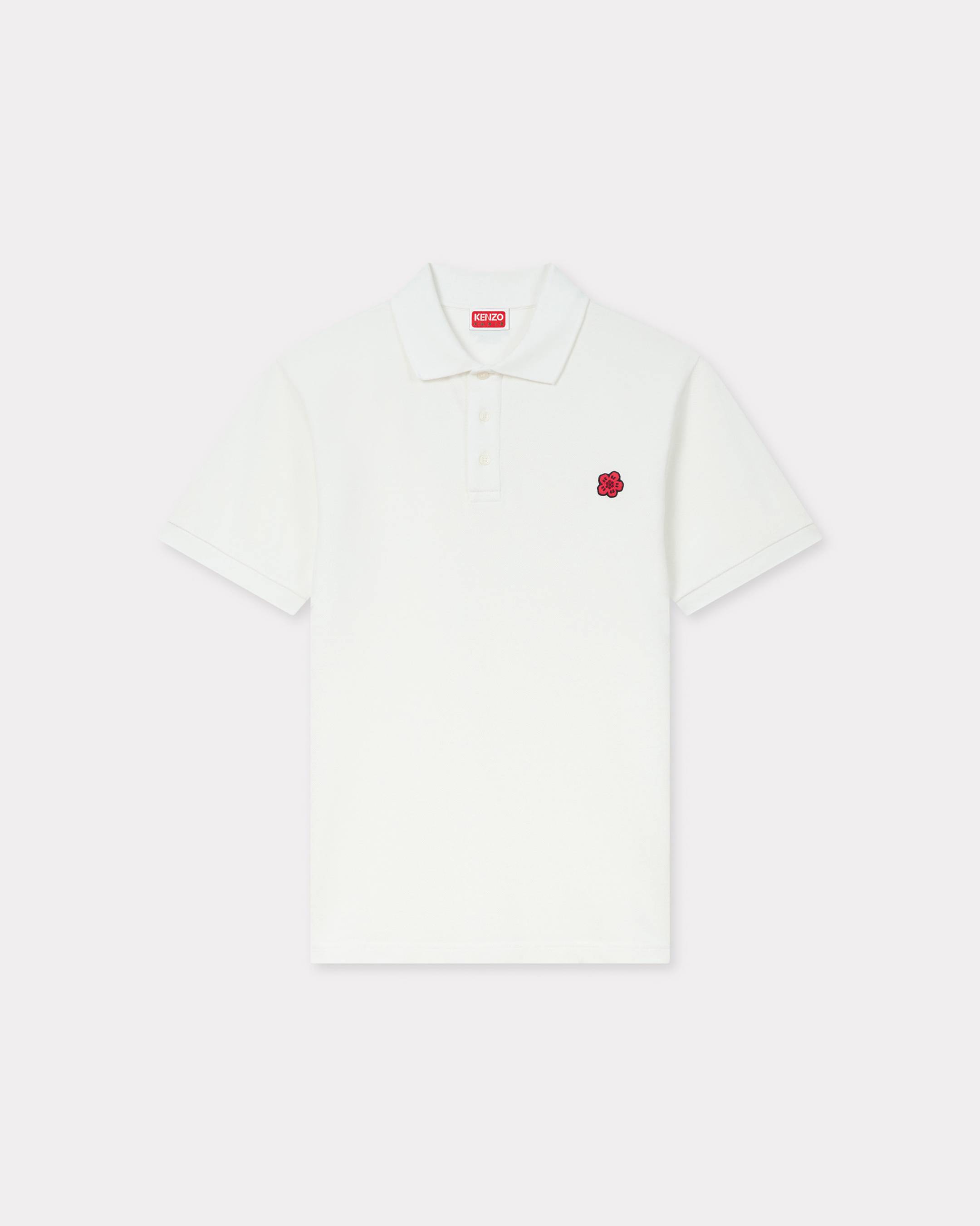 KENZO 'Boke Flower' Embroidered Slim Polo Off White- Mens - Size Xxl