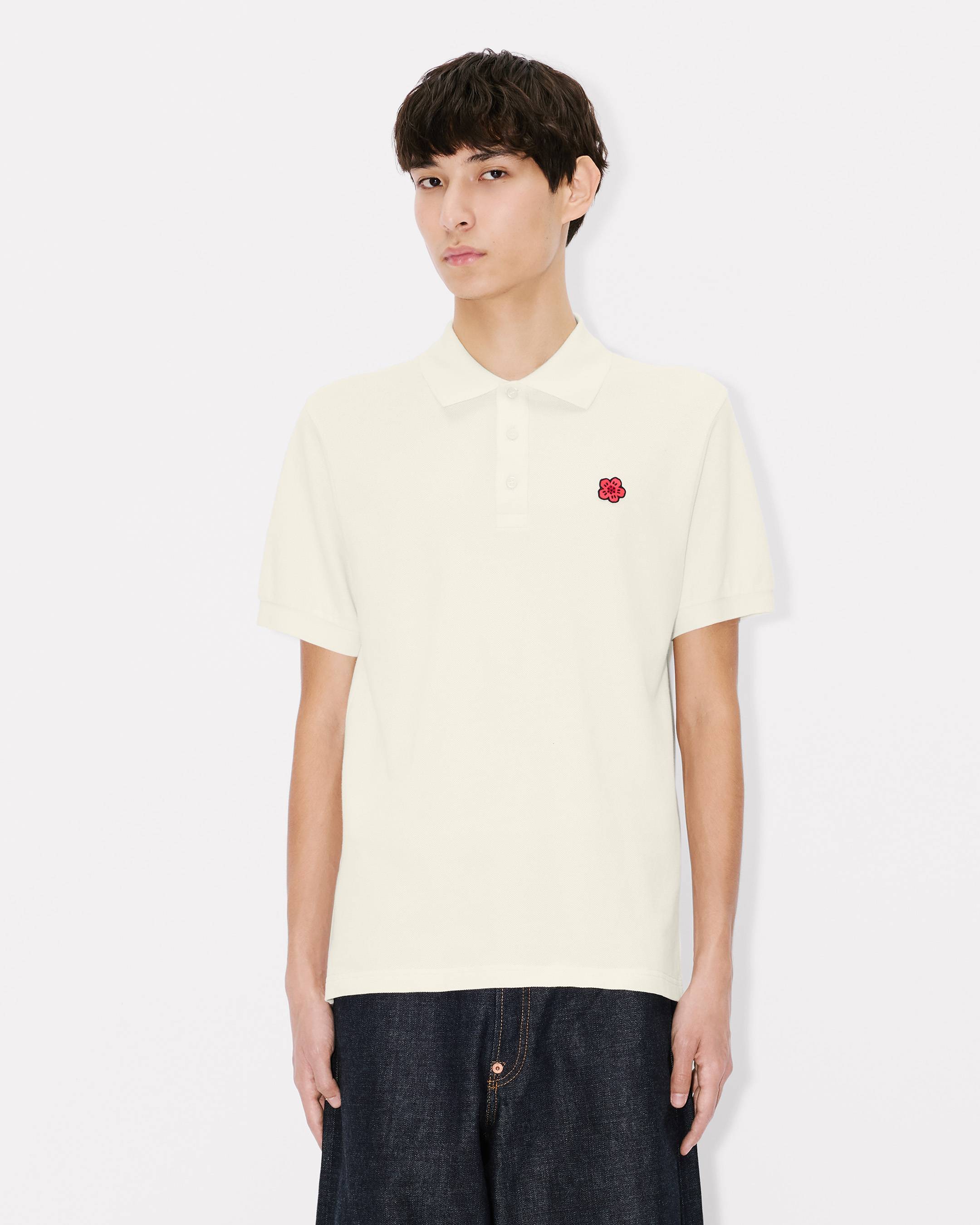 'Boke Flower' slim polo in cotton