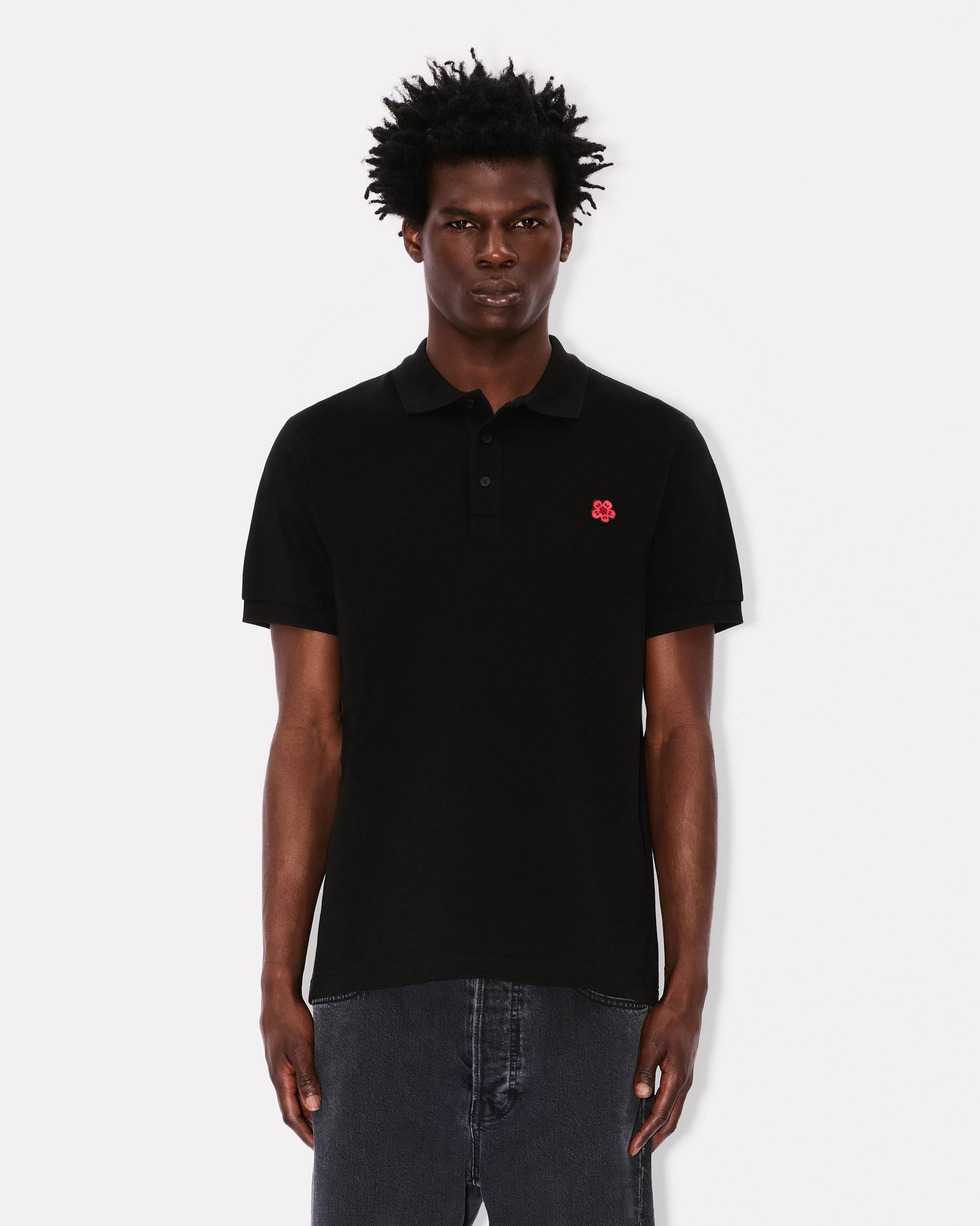 'Boke Flower' embroidered slim polo