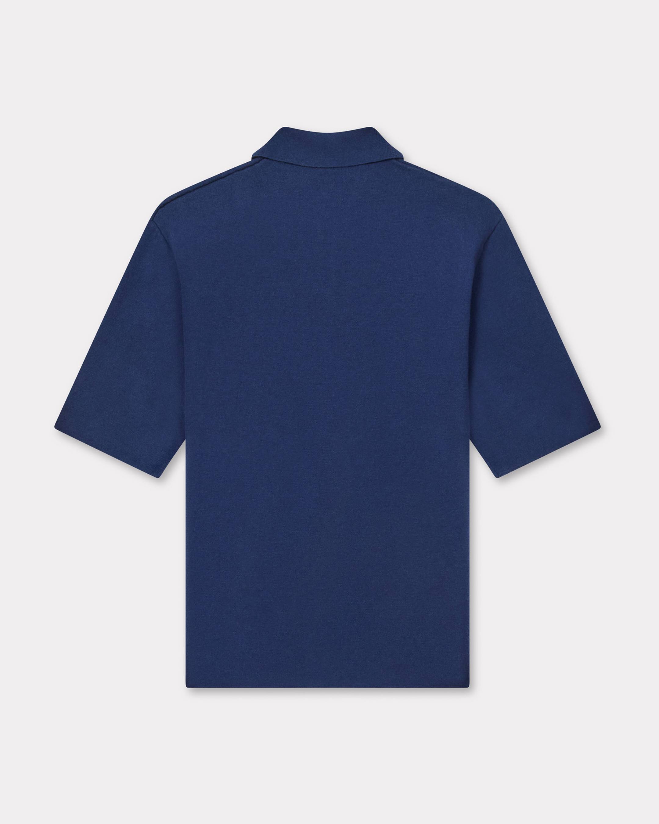 Polo lavorata a maglia in cotone lana con ricamo 'KENZO Archive Bouquet'