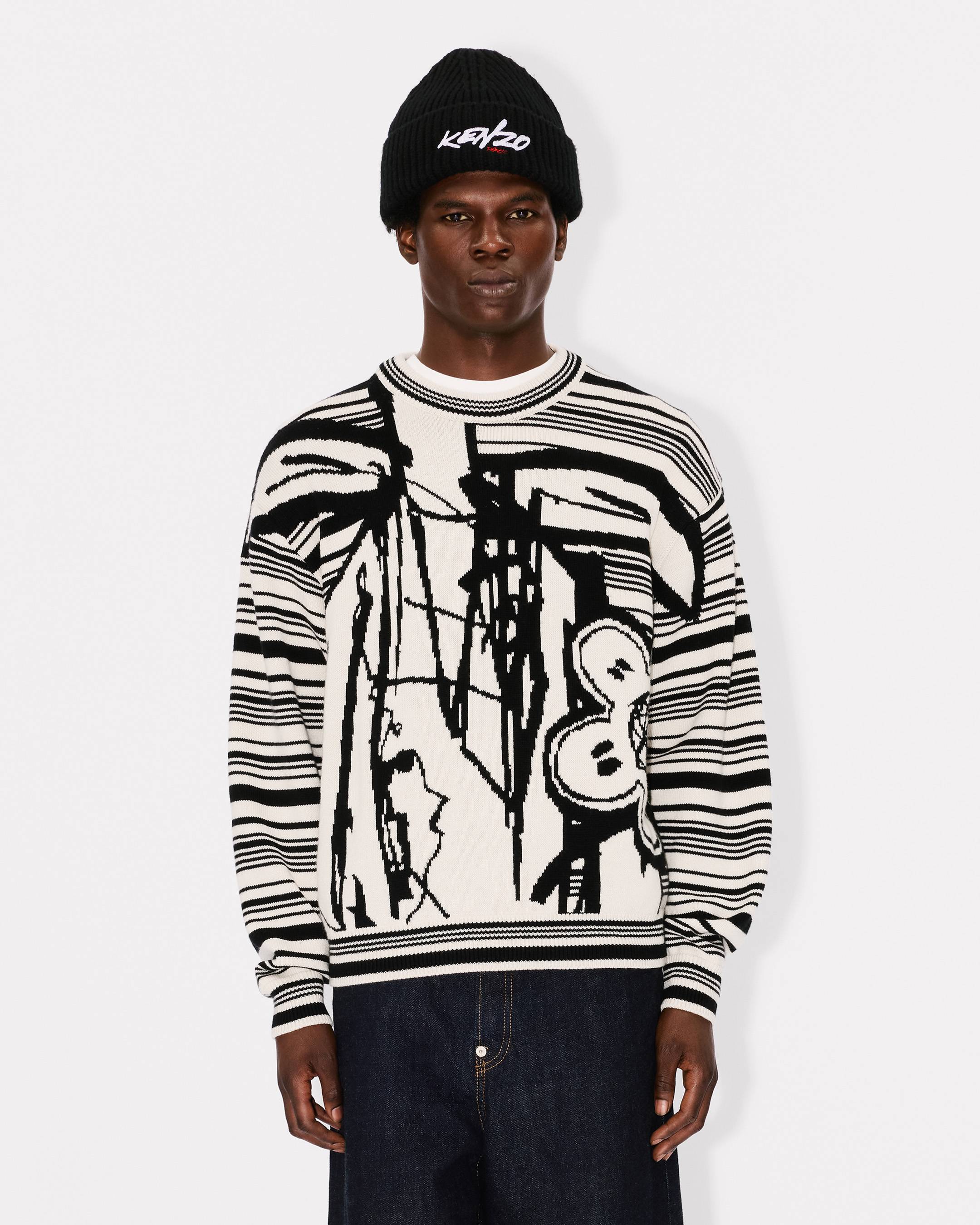'Kenzo x Futura 2000' jumper in wool and cotton