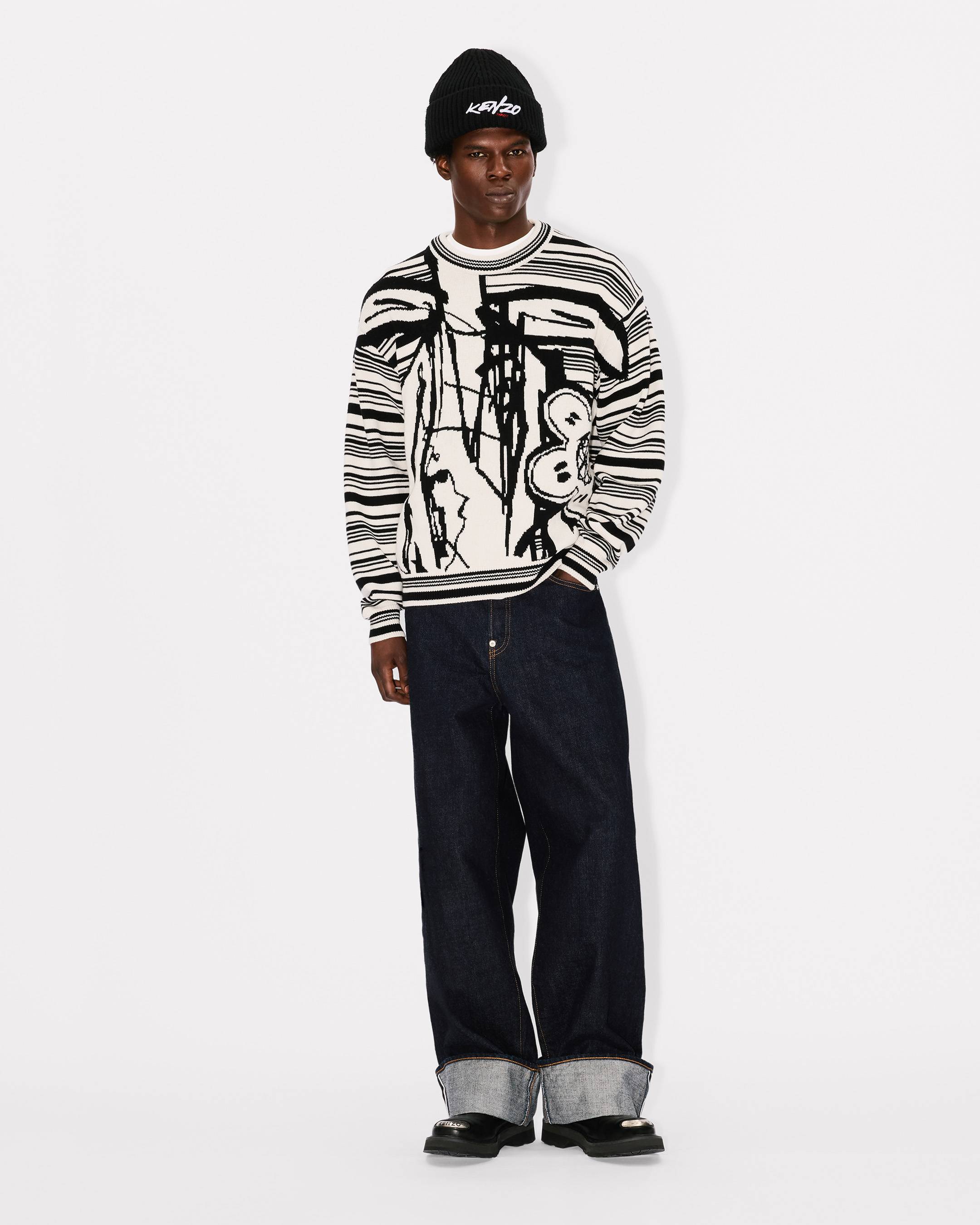 'Kenzo x Futura 2000' jumper in wool and cotton