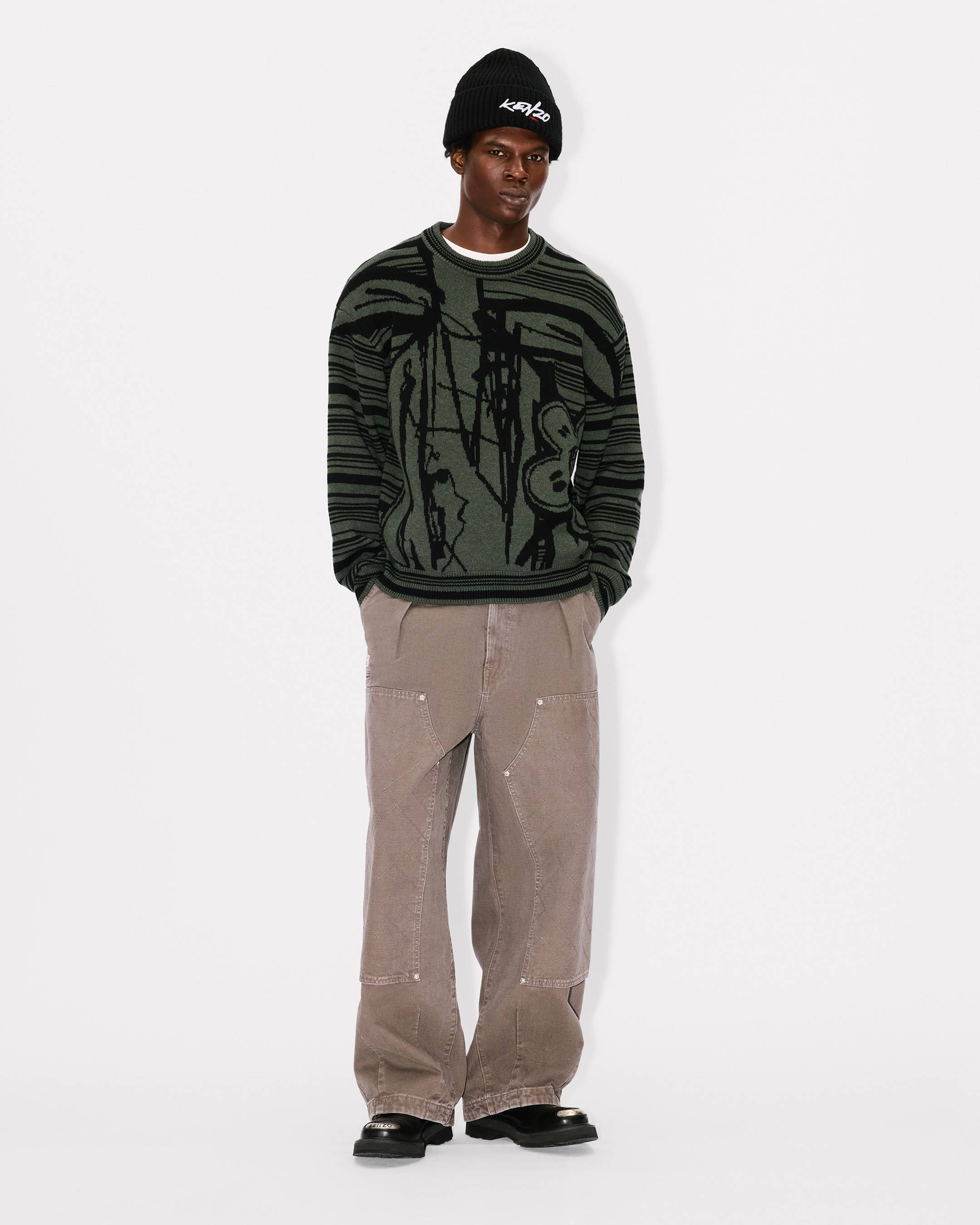 'Kenzo x Futura 2000' jumper in wool and cotton