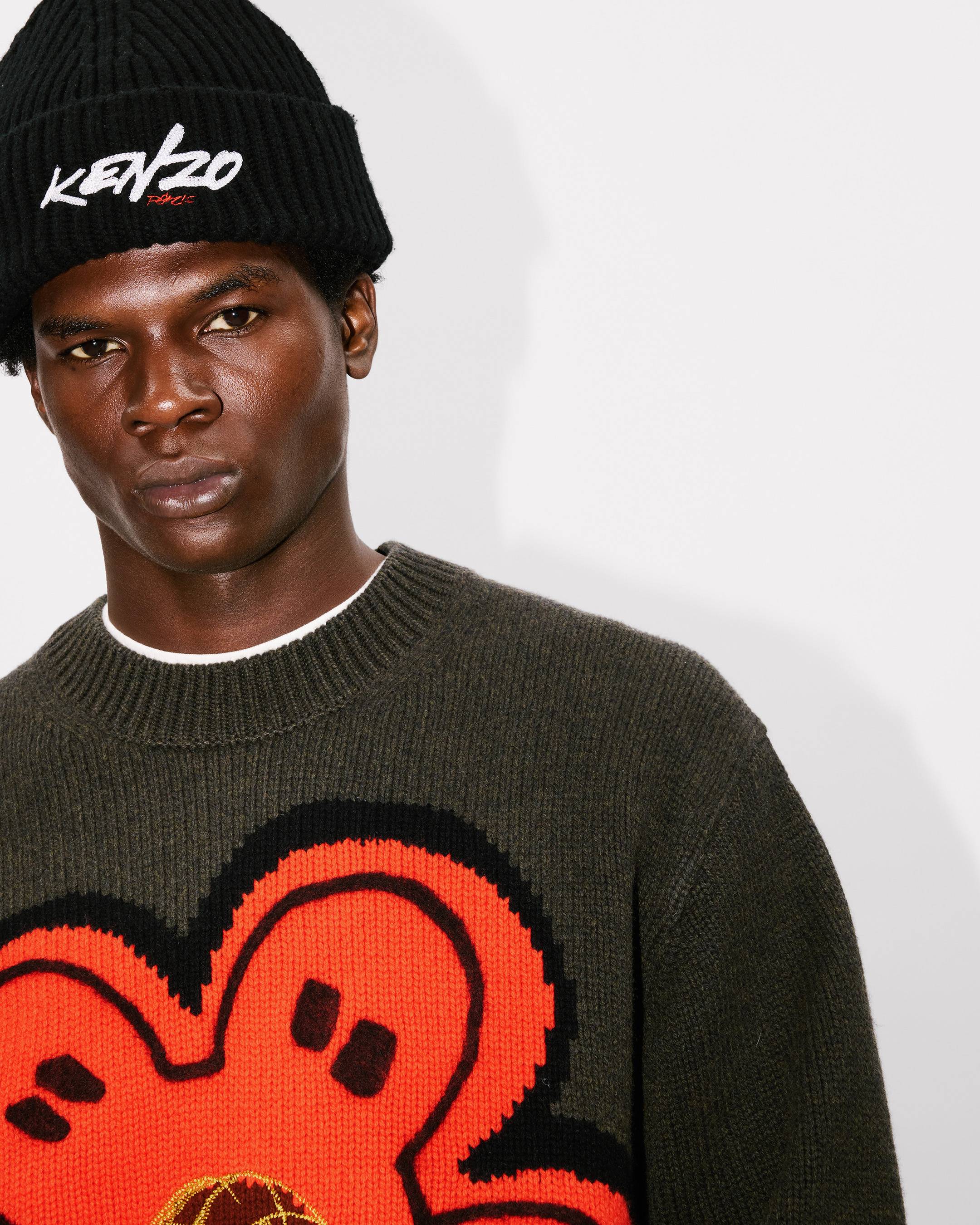 'Kenzo x Futura 2000' embroidered knitted jumper wool