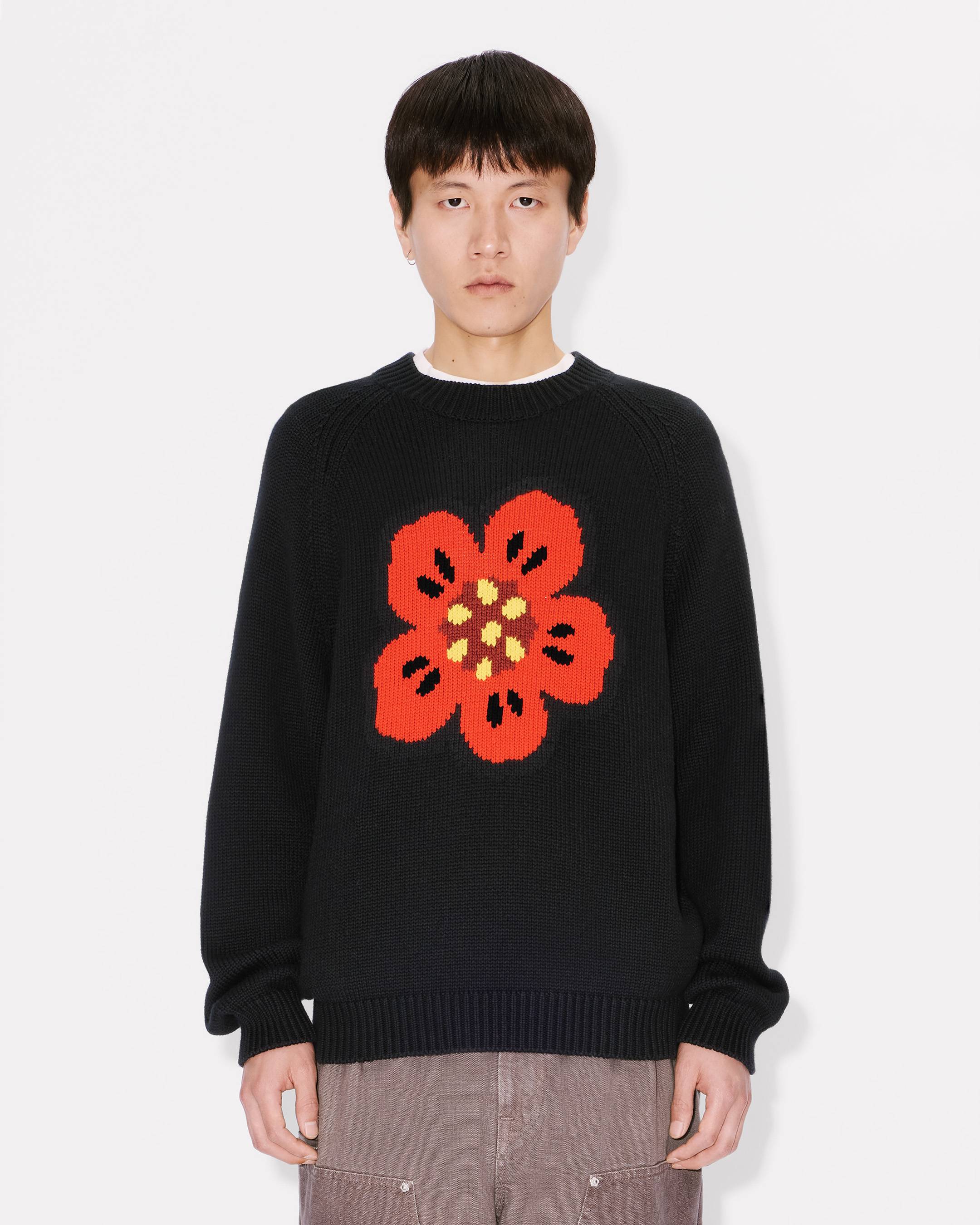 'Boke Flower' jumper in cotton wool