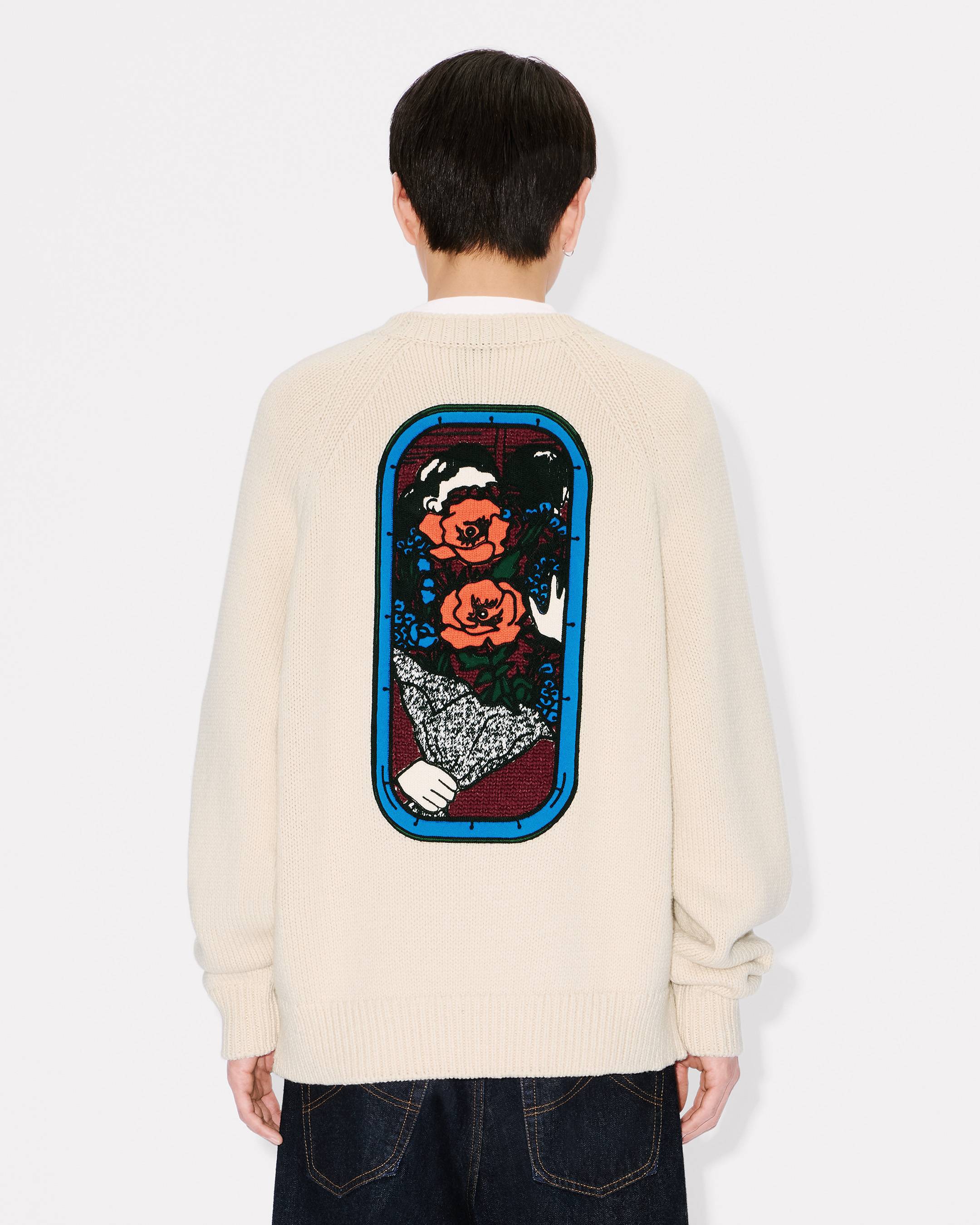 'KENZO City' embroidered knitted jumper in cotton wool
