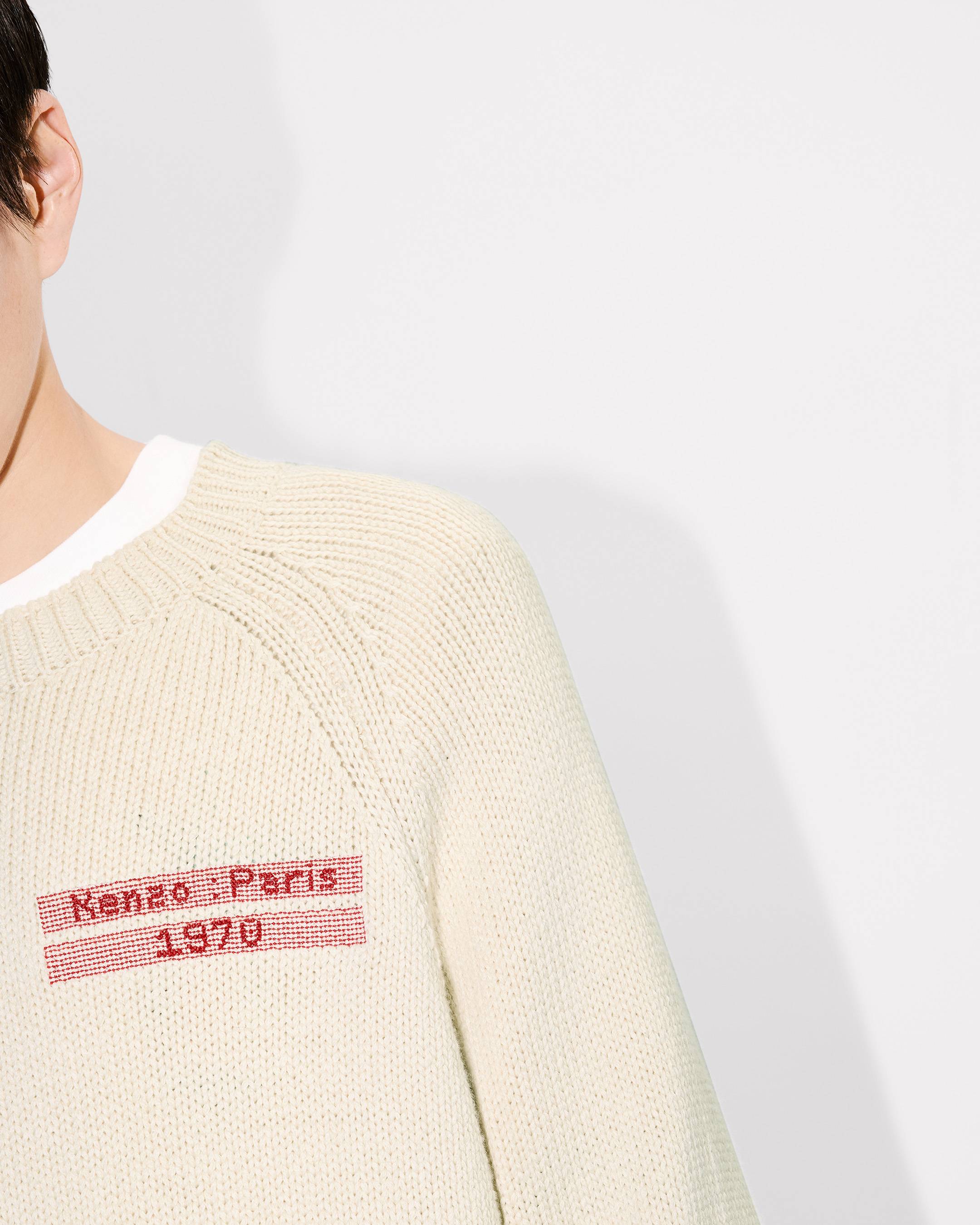 'KENZO City' embroidered knitted jumper in cotton wool
