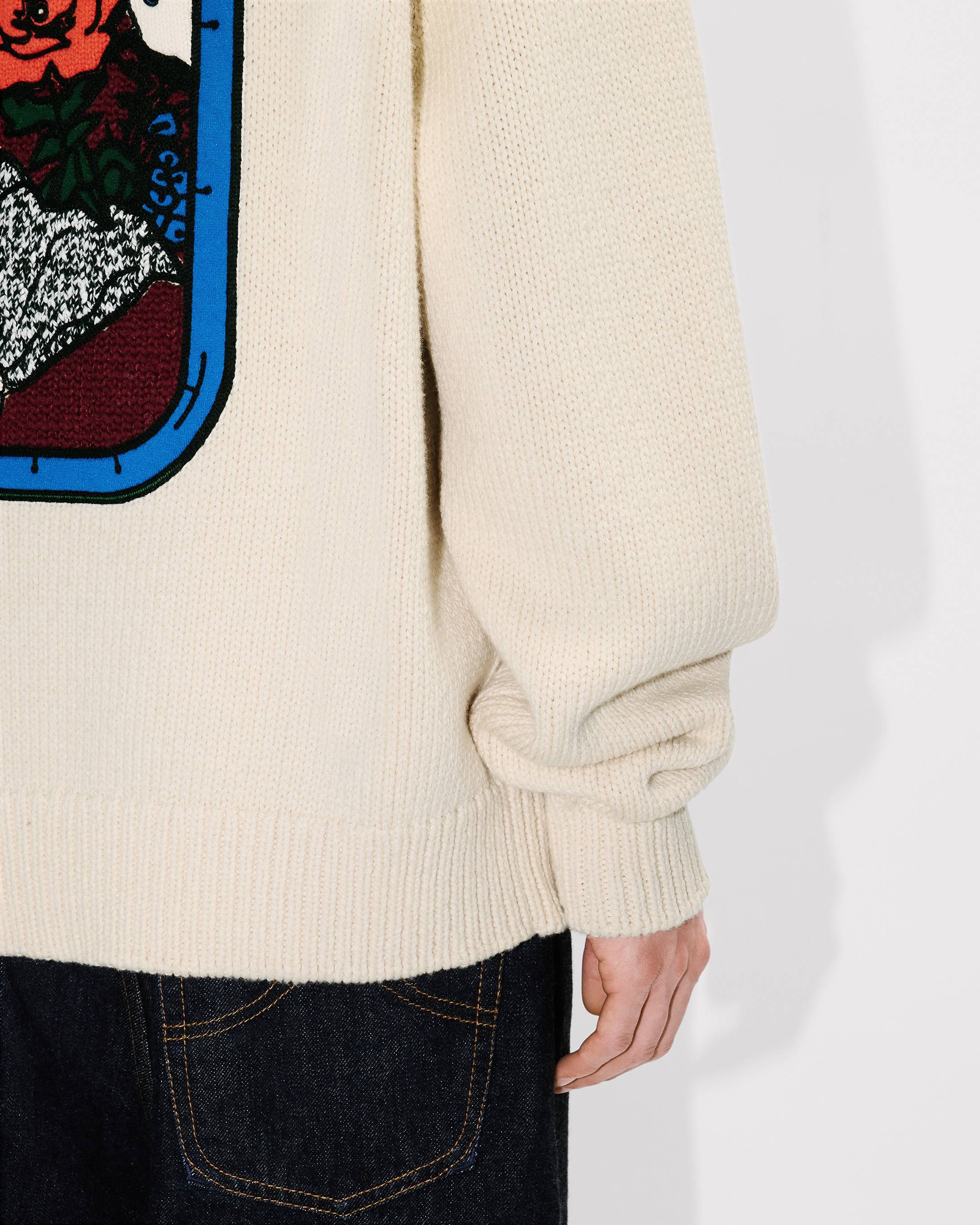 'KENZO City' embroidered knitted jumper in cotton wool
