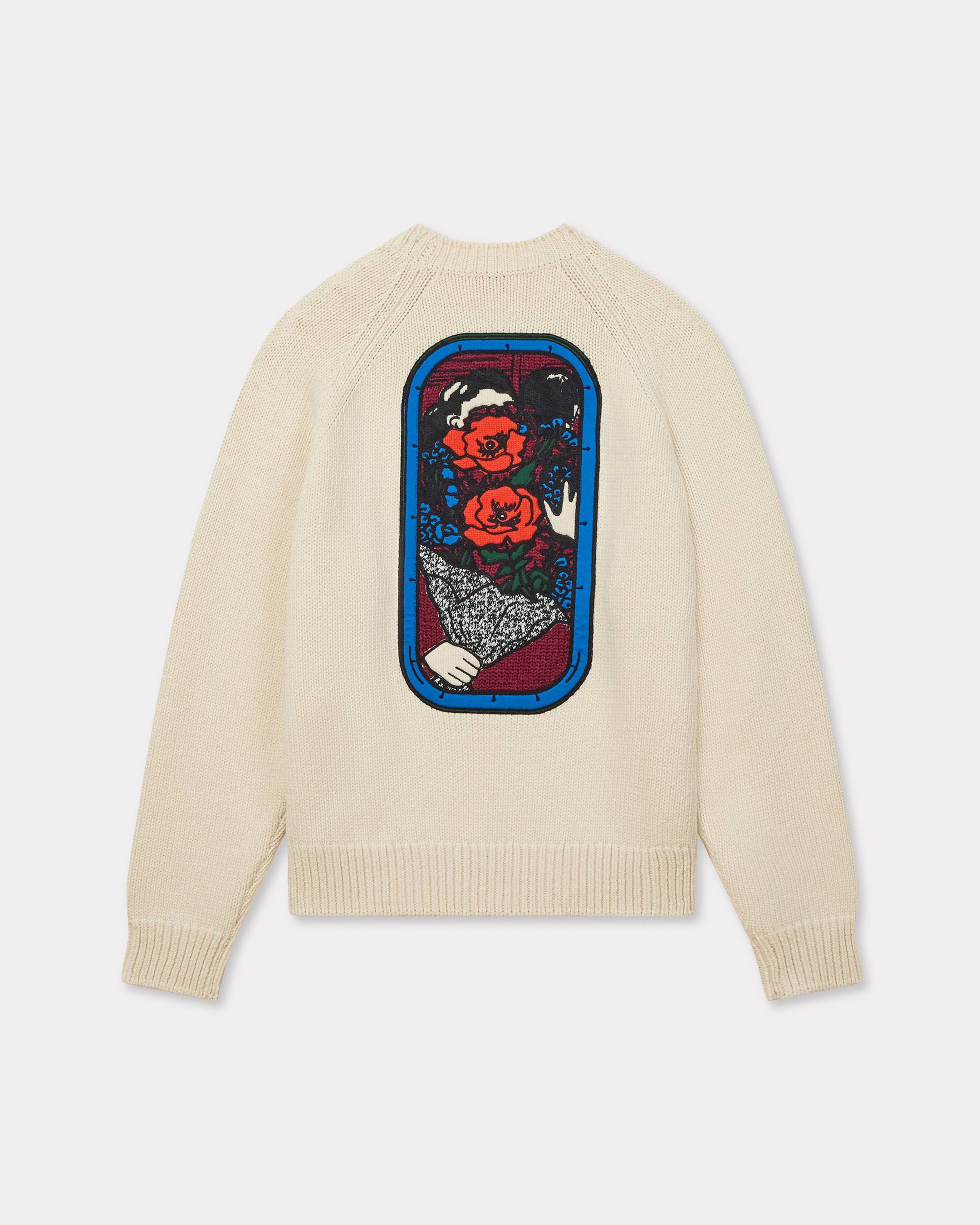 'KENZO City' embroidered knitted jumper in cotton wool
