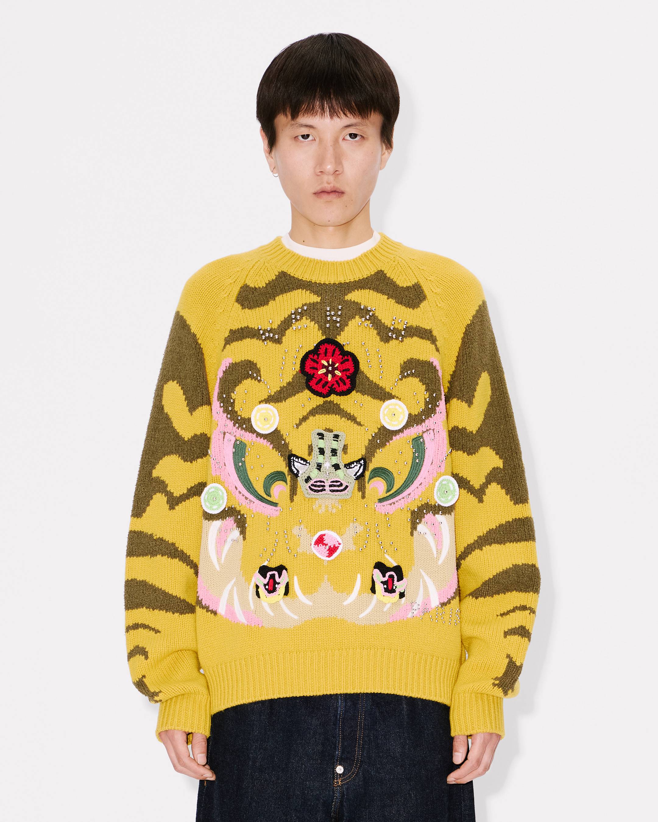 'KENZO Pachinko' embroidered jumper wool cotton